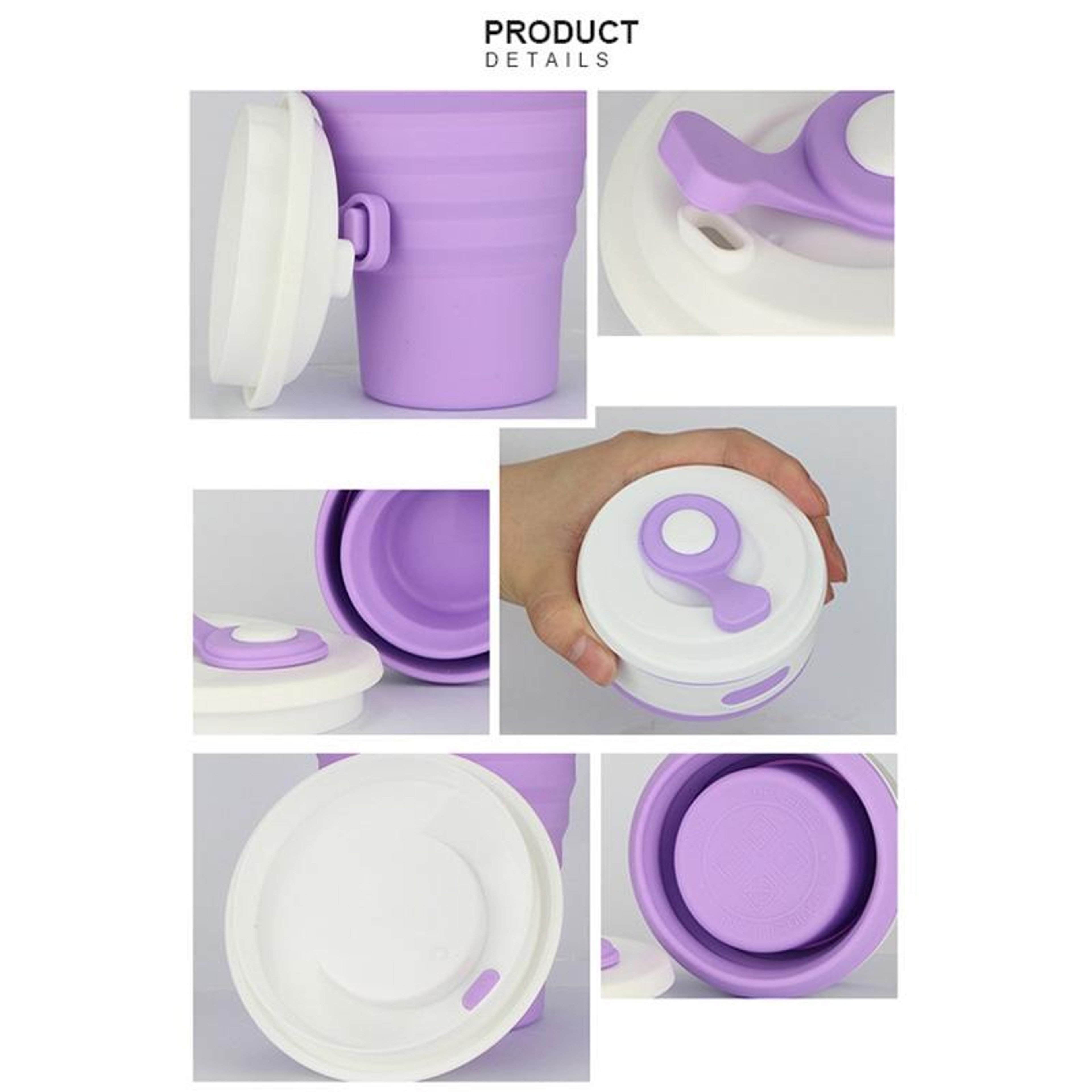 350ml Collapsible Silicone Travel Coffee Cup Portable Reusable Folding Mug 5