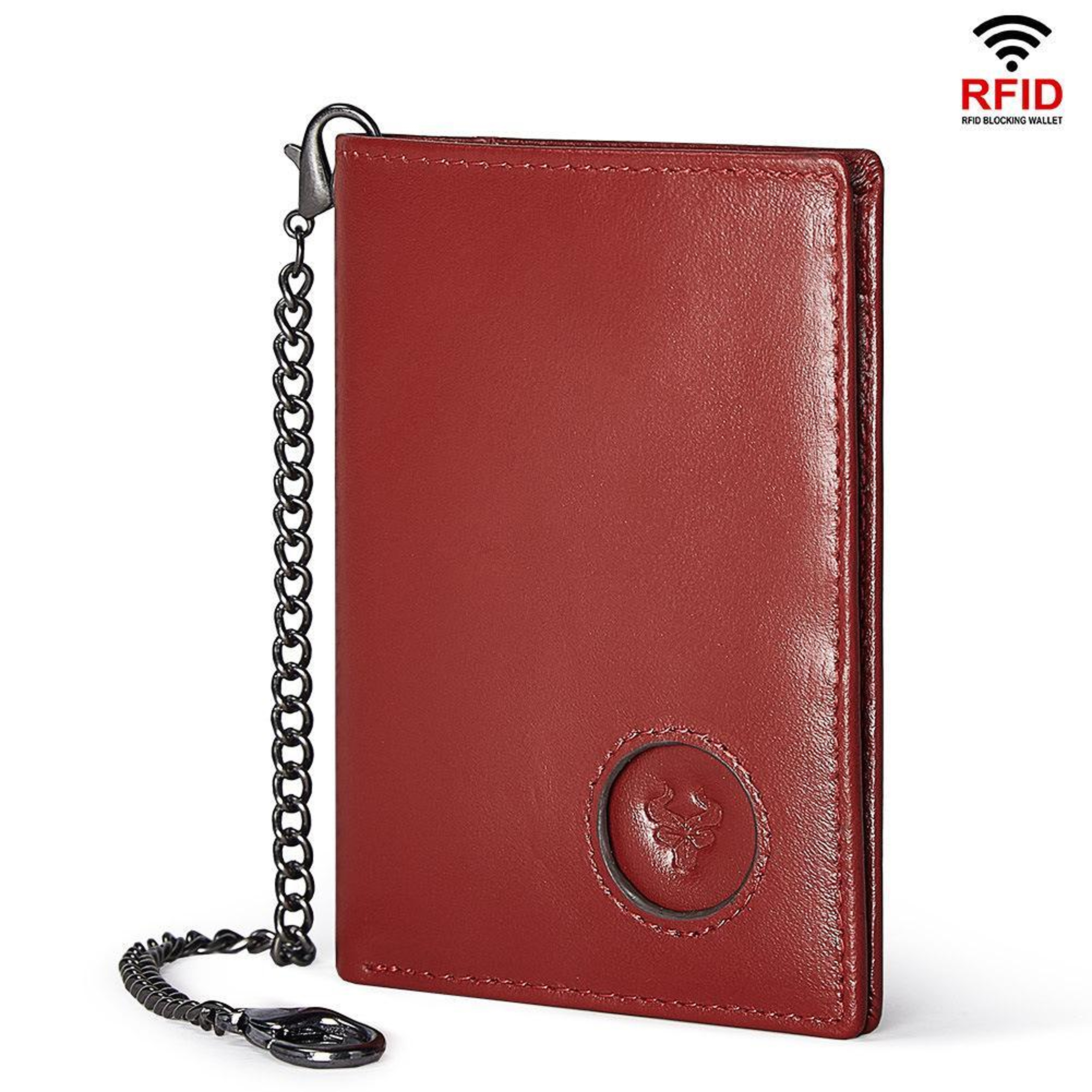 AirTag Wallet RFID Blocking Leather Card Holder With Pull Out Card Access 8