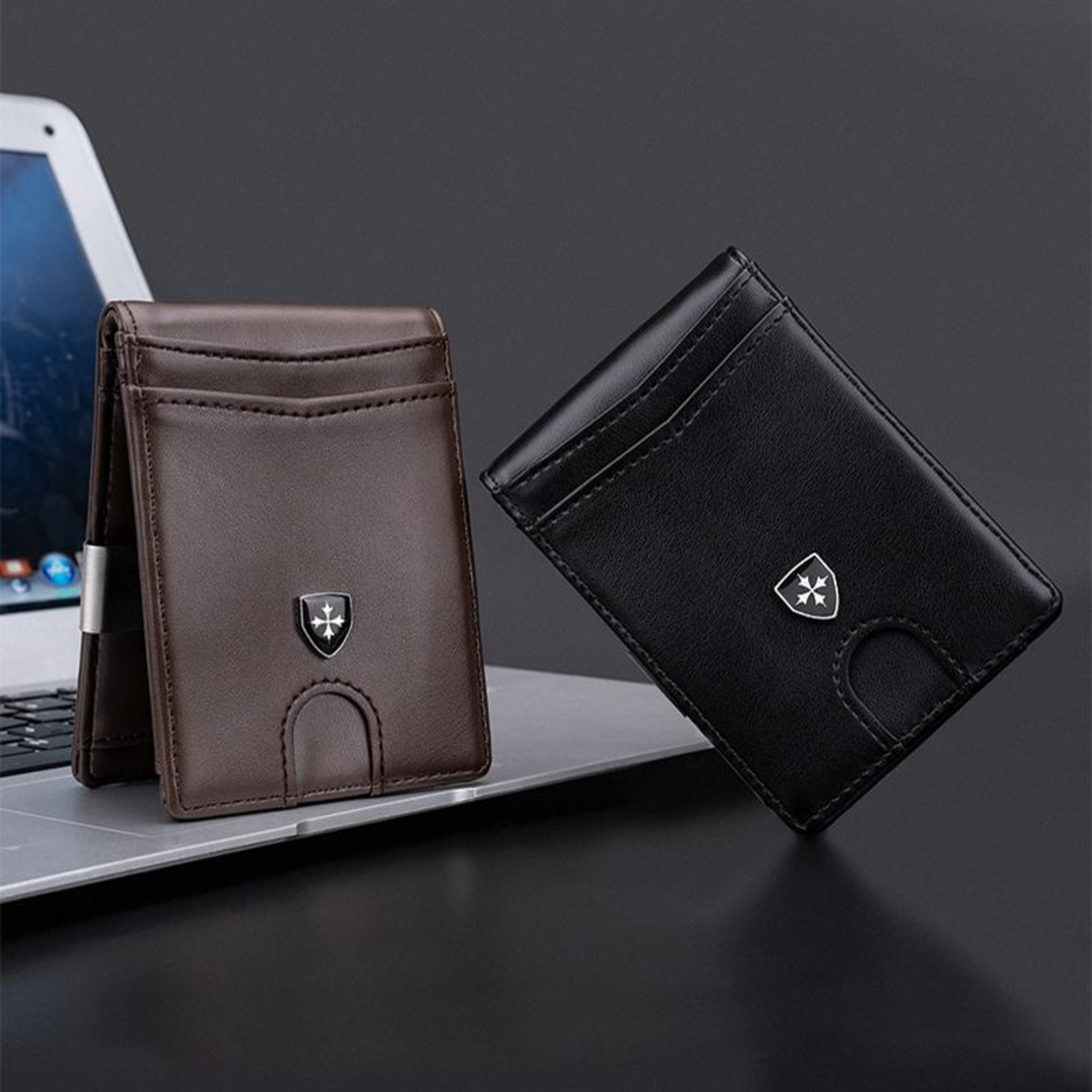 RFID Blocking Leather Wallet Multi Card Holder Slim Anti Theft Card Organizer 0