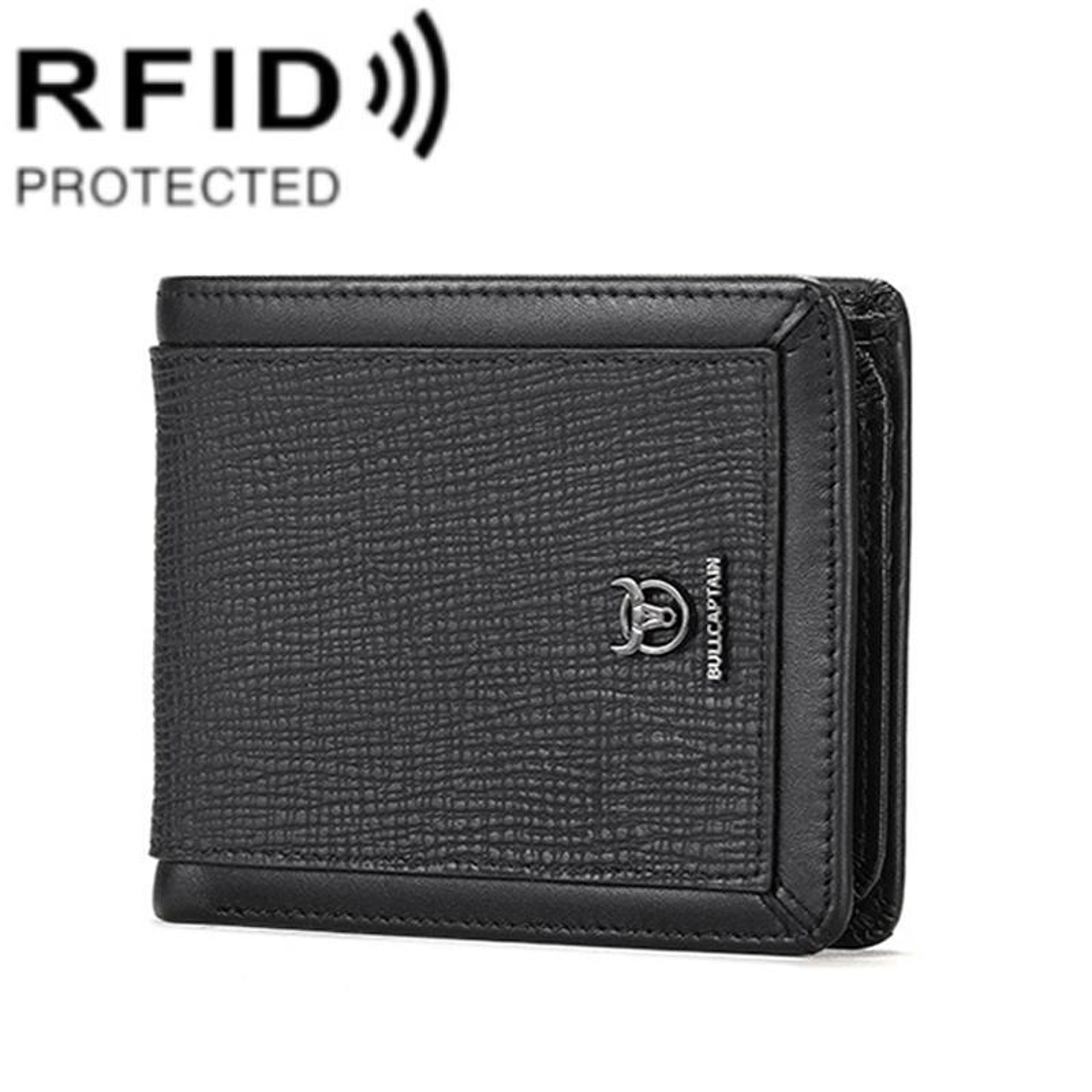 Premium Top Grain Cowhide Mens RFID Blocking Wallet With Card Slots 8