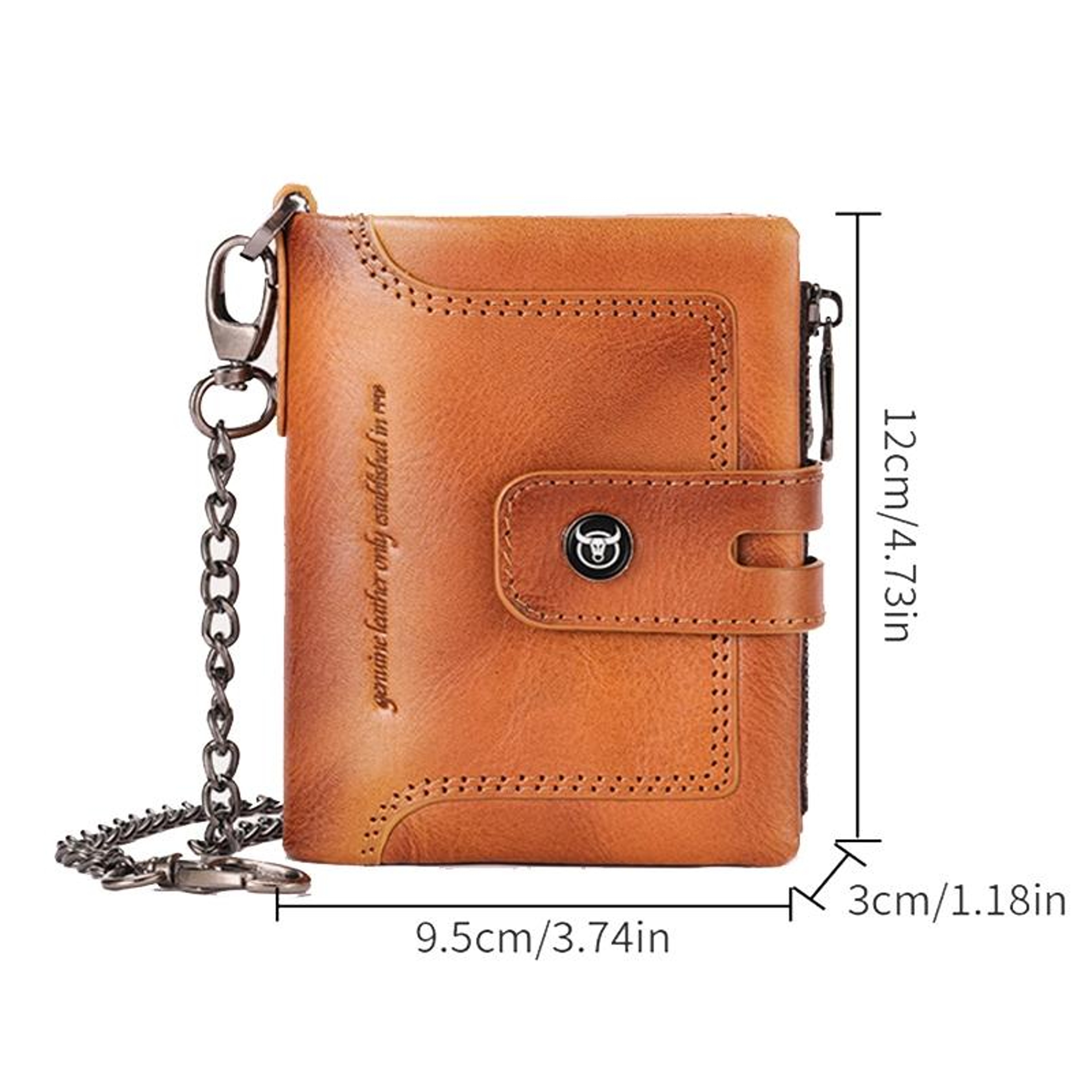 Genuine Cowhide Leather RFID Blocking Wallet Multi Slot Vertical Card Holder 1