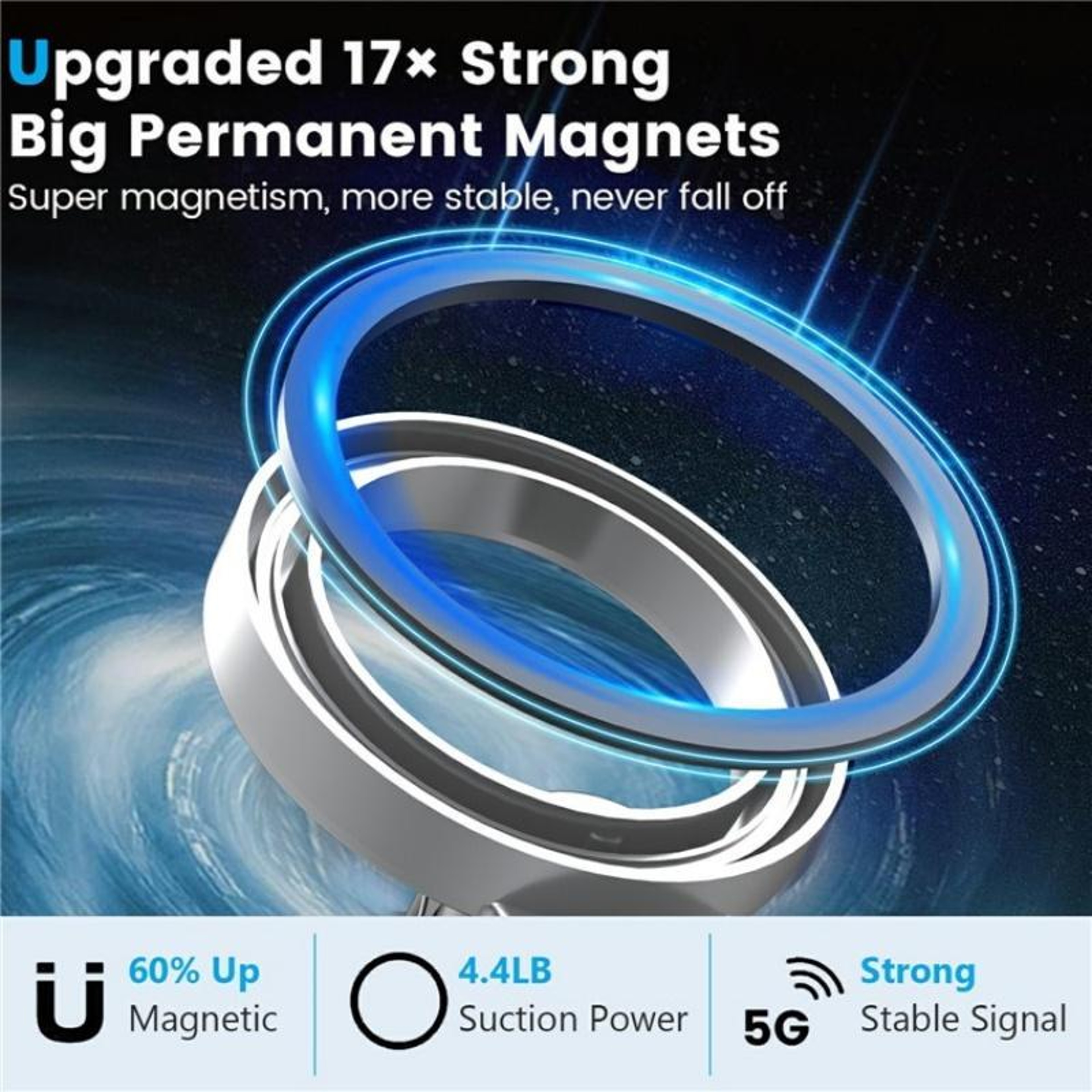 360 Magnetic Car Phone Mount Universal Dashboard Phone Holder 4