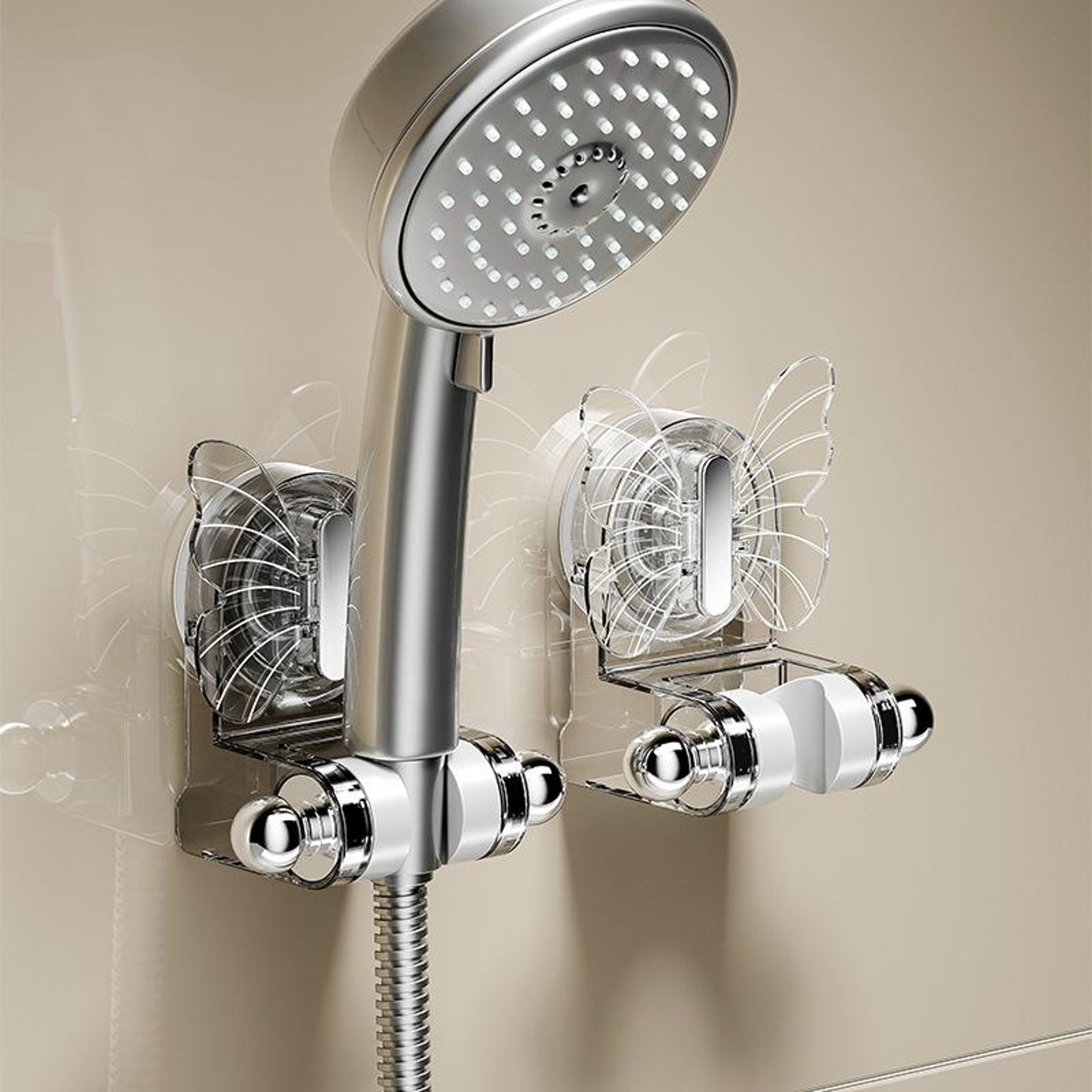 Universal Suction Cup Shower Bracket No Drill Shower Head Holder 0
