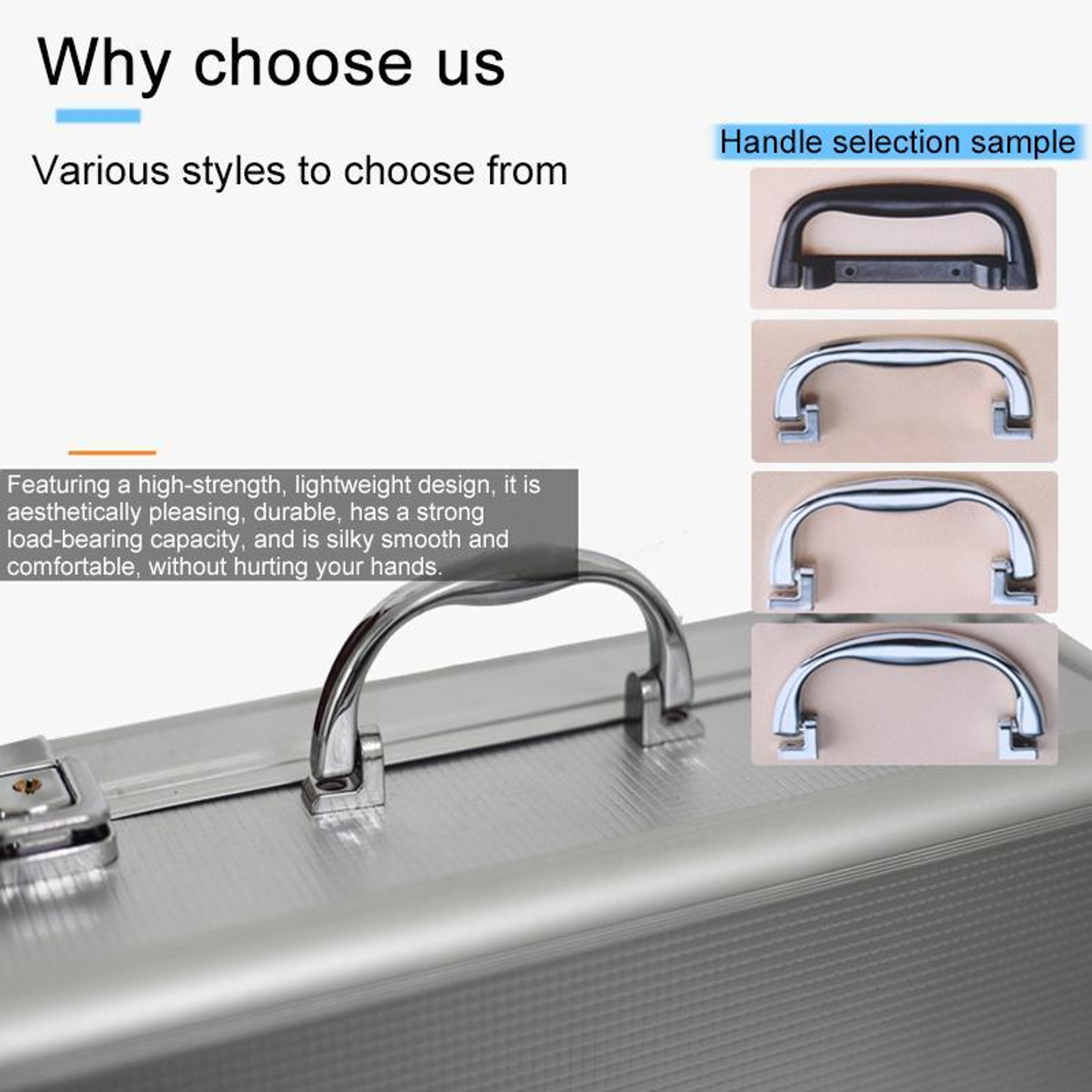 Portable Aluminum Tool Box Durable Household Storage Box With Safety Lock 2