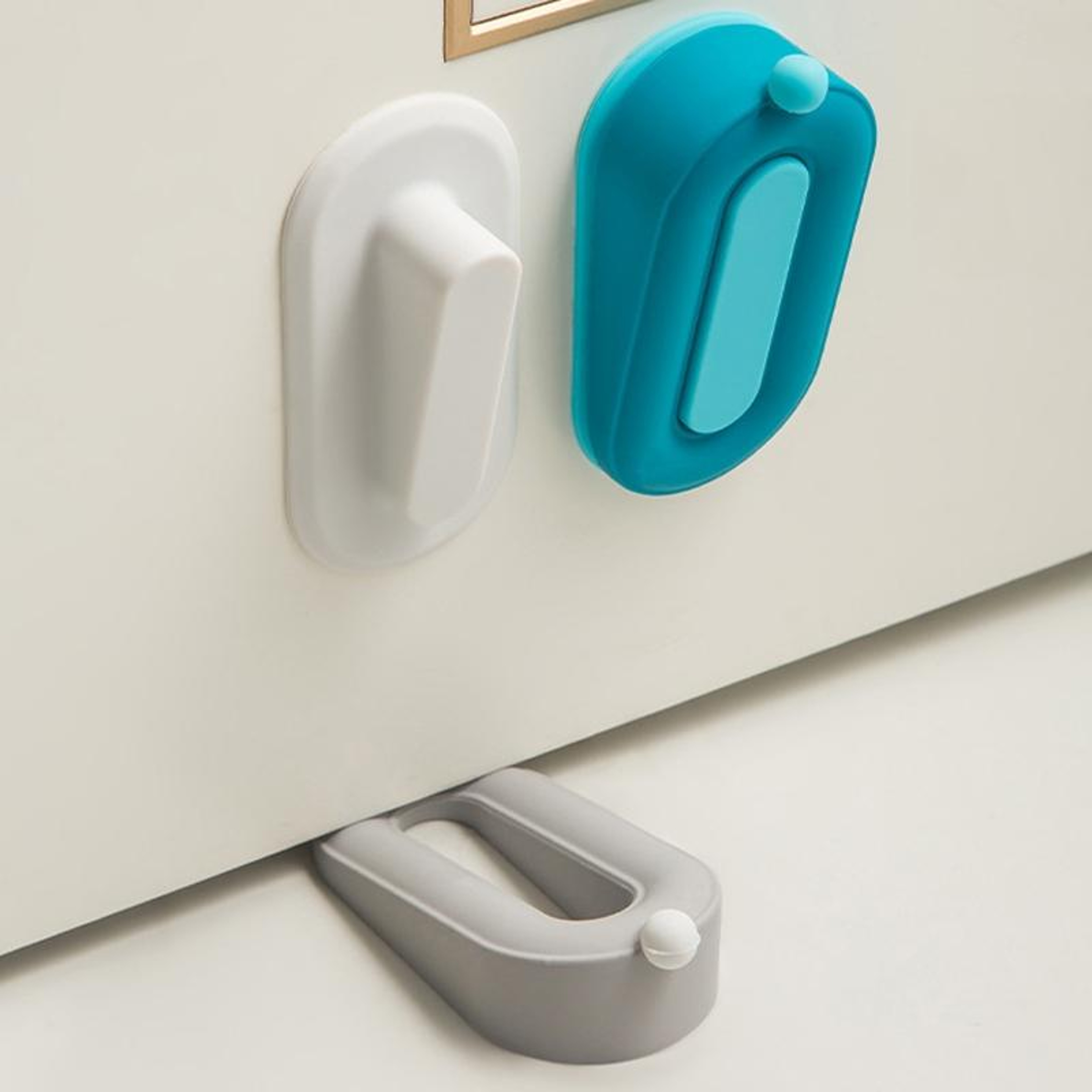 Silent Door Stopper Silicone Wall Protector No Drill Anti Collision Door Stop 0