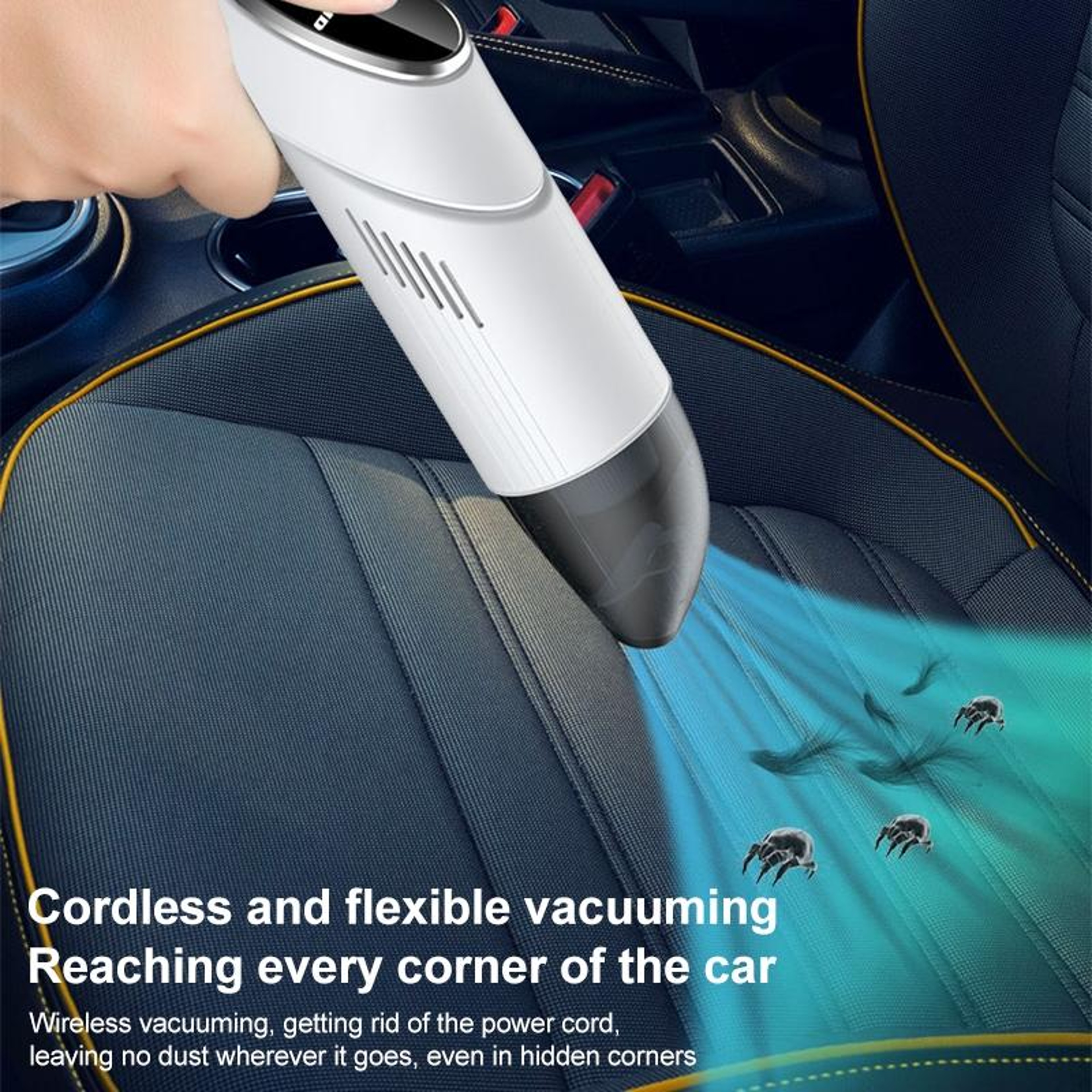 Portable Cordless Handheld Vacuum Foldable Mini Vacuum Cleaner For Car Home  Office 3