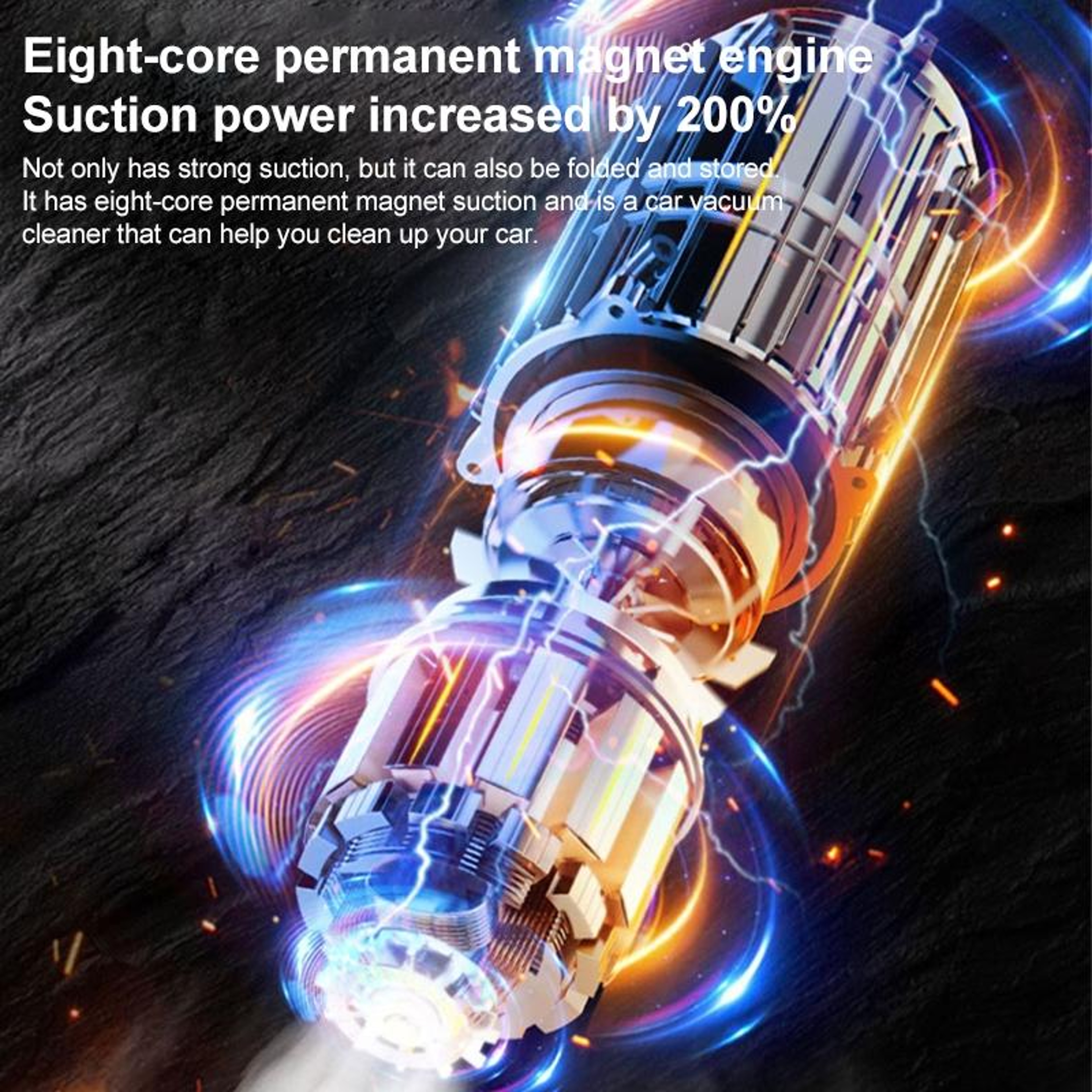 Portable Cordless Handheld Vacuum Foldable Mini Vacuum Cleaner For Car Home  Office 8