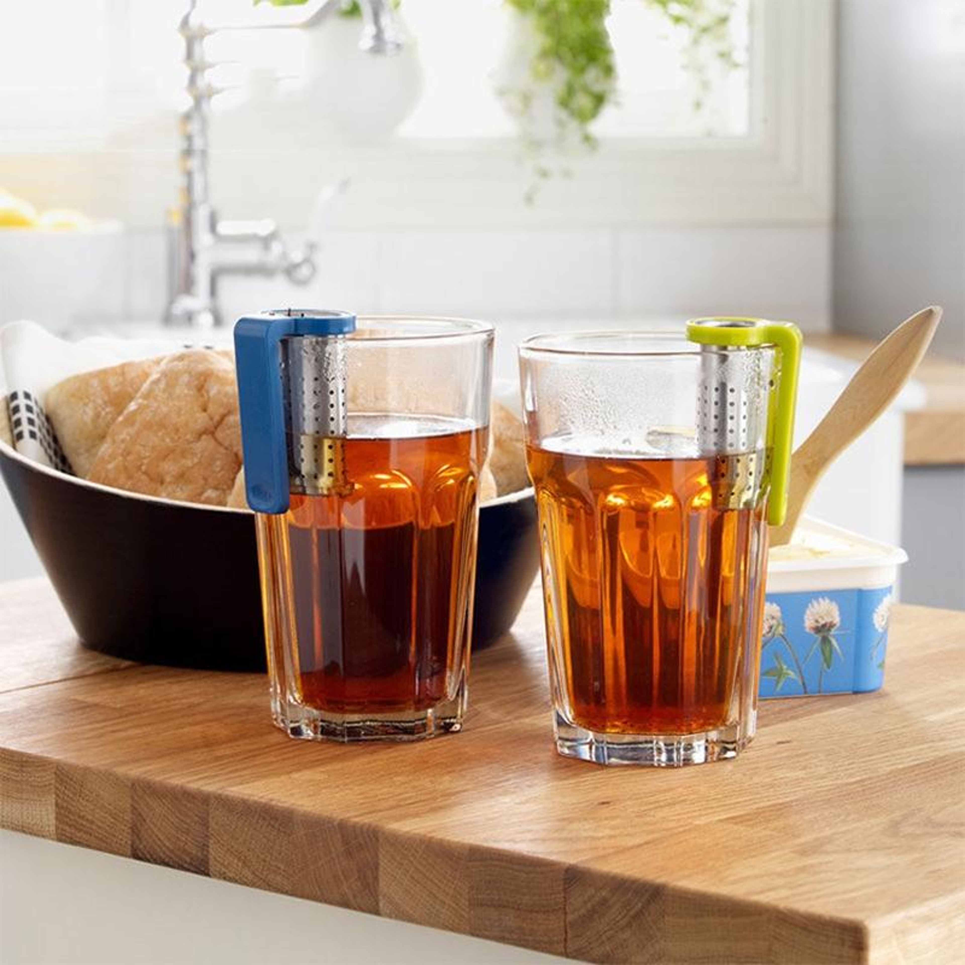 Portable Tea Strainer Stainless Steel Tea Infuser With Drip Rest For Loose Leaf Tea 0