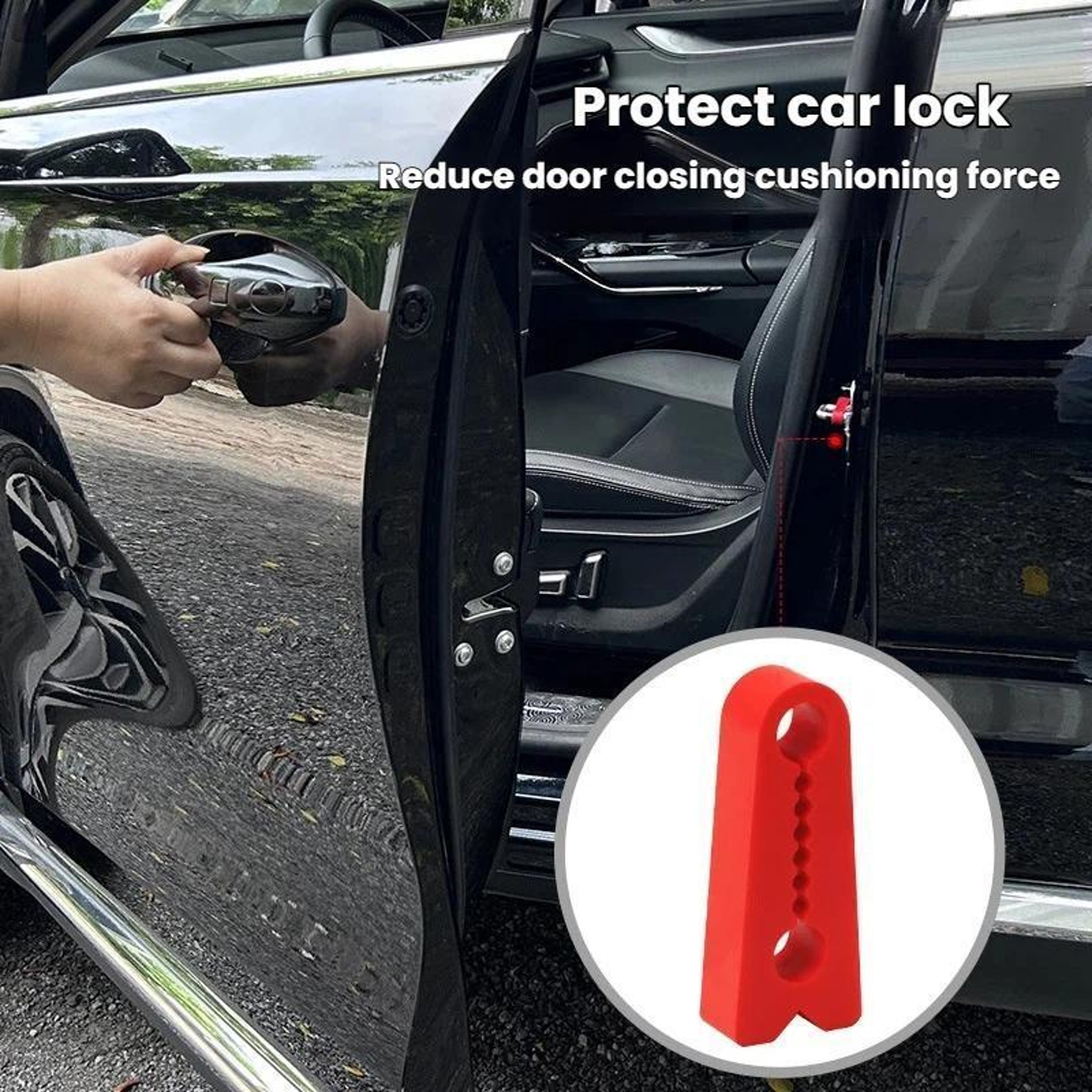 Universal Car Door Lock Protector Silicone Door Lock Buffer Pad 4PCS Noise Reducing Shock Absorber – view 7