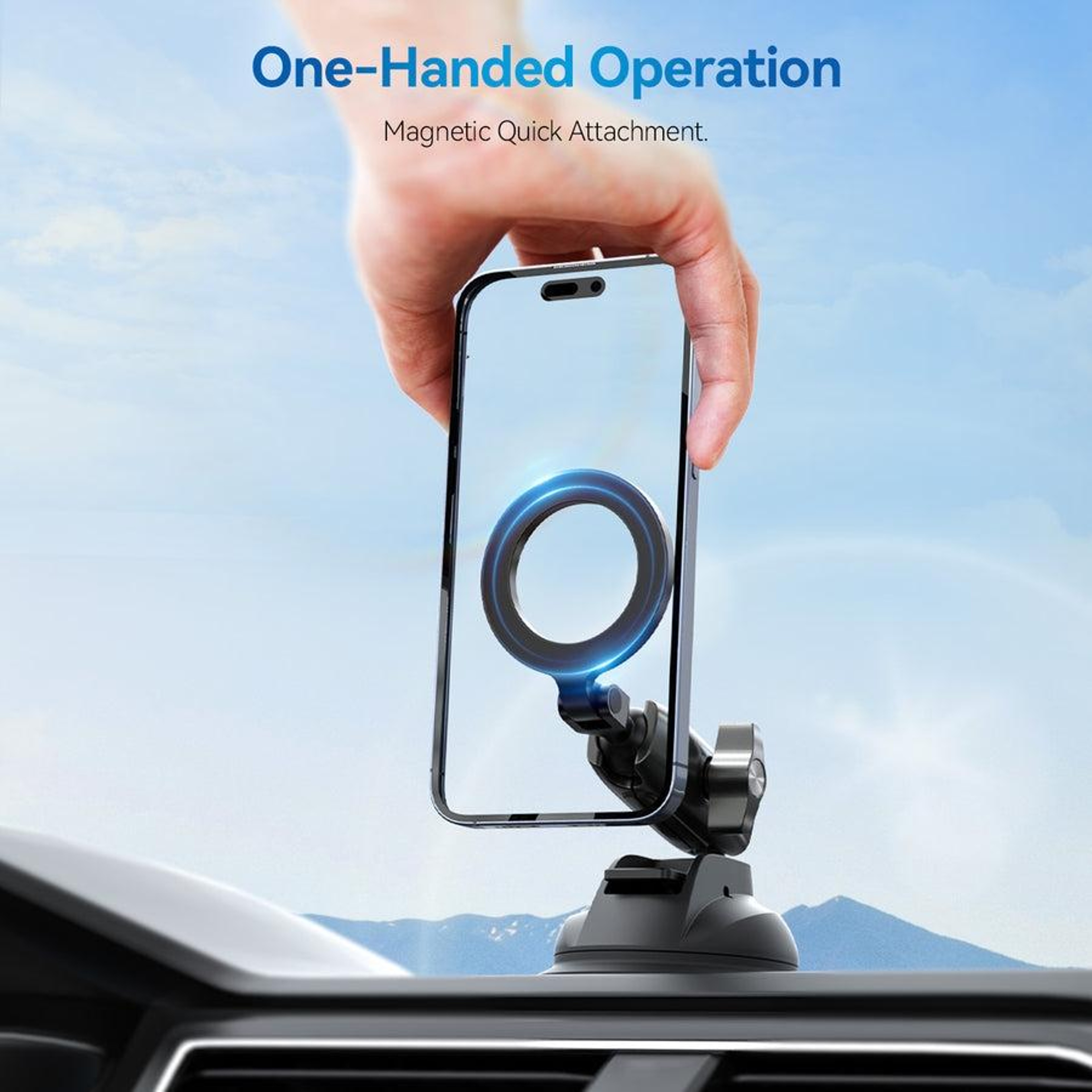 Magnetic Car Phone Mount 360 Phone Holder With Strong Suction Cup For Secure Hands Free Driving 7