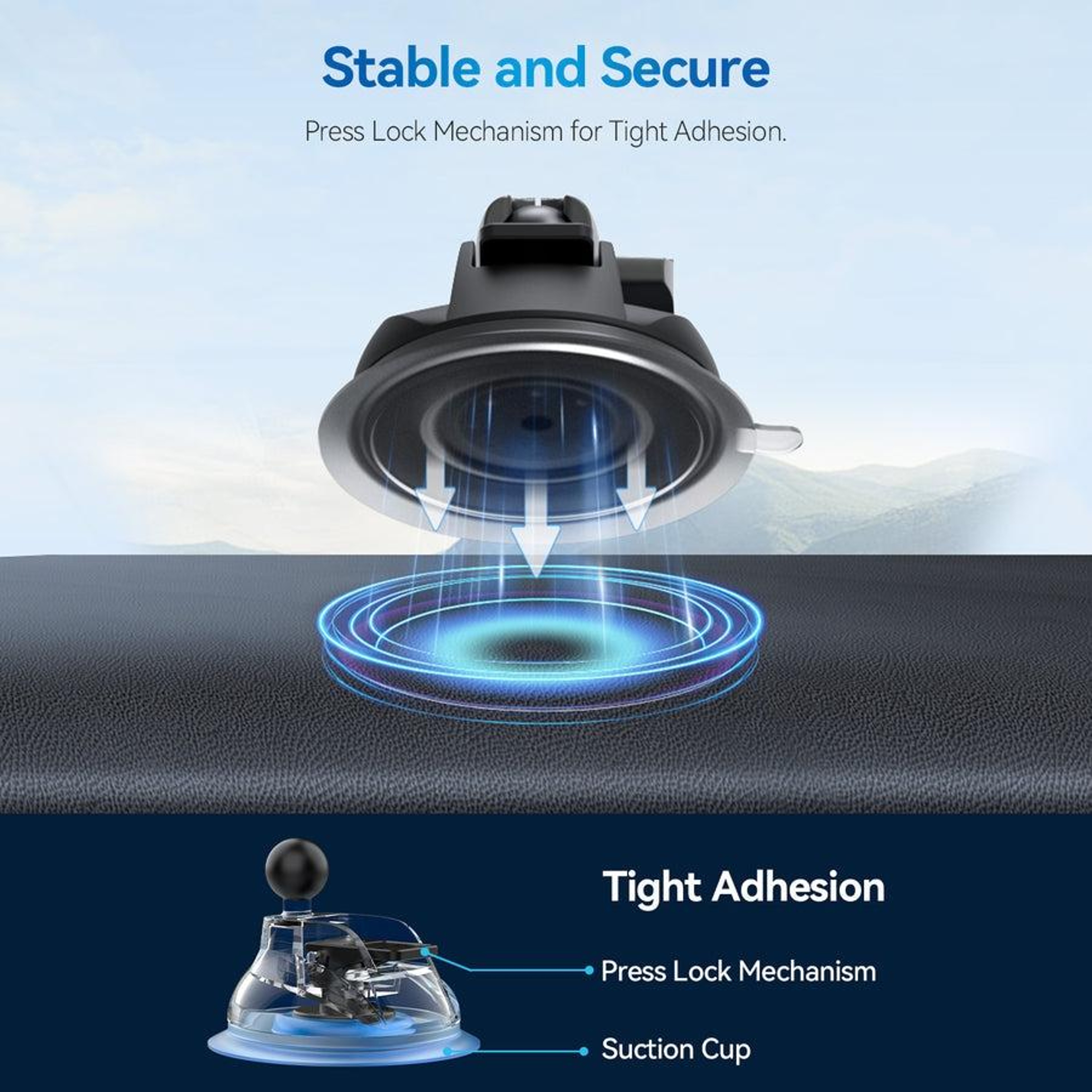 Magnetic Car Phone Mount 360 Phone Holder With Strong Suction Cup For Secure Hands Free Driving 8
