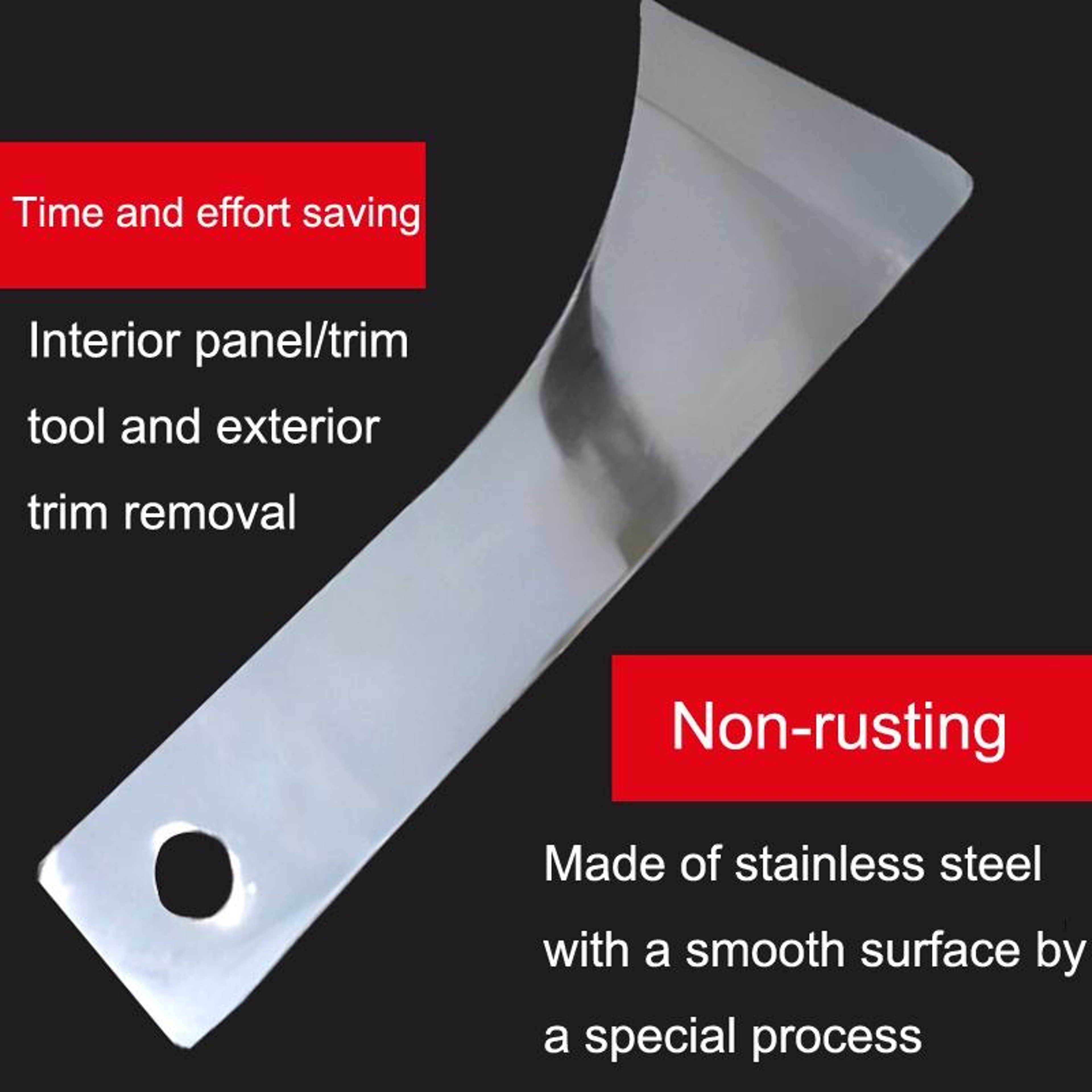 Heavy Duty Car Trim Removal Tool Stainless Steel Door Panel Removal Tool for Dashboard Interior Repair – view 4