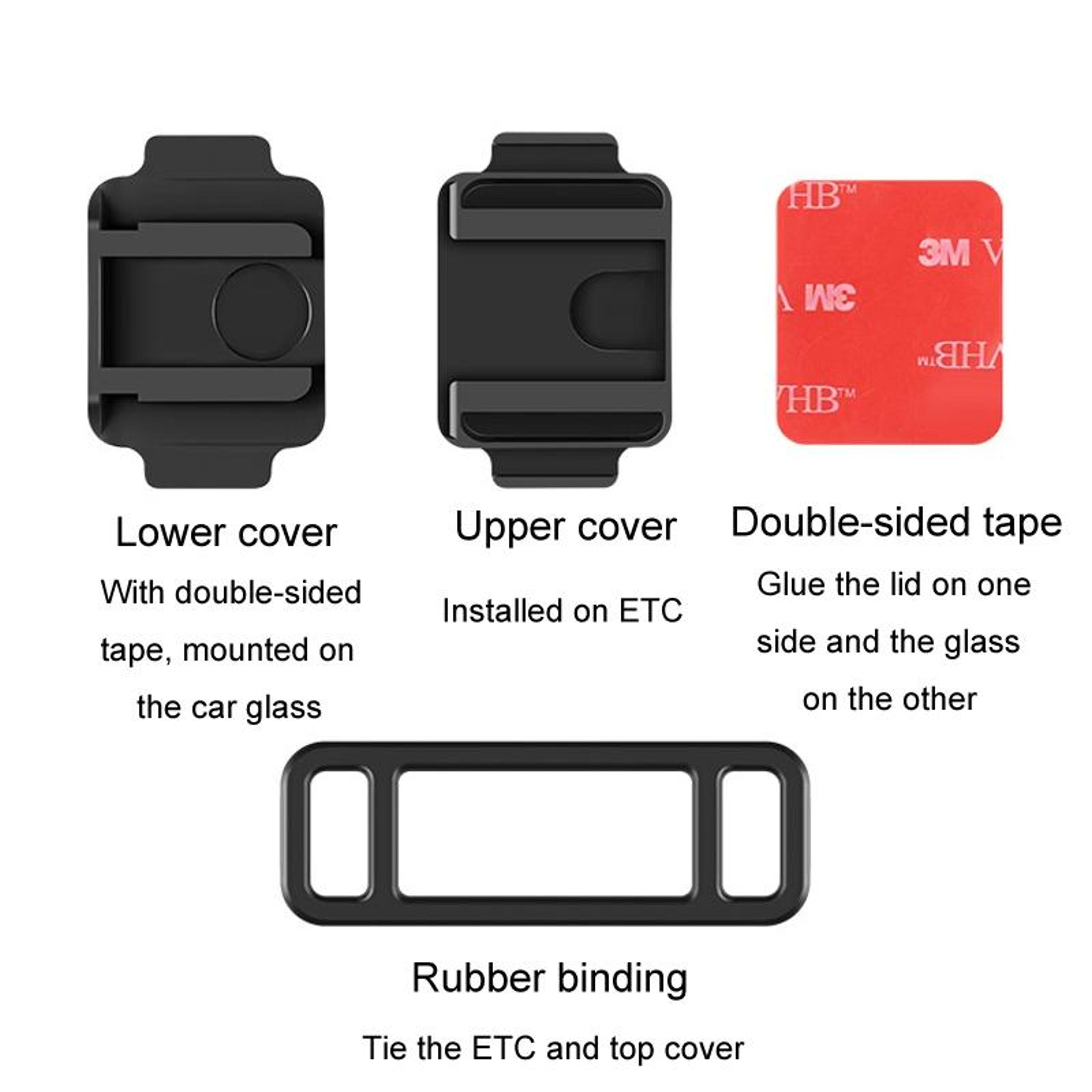 Universal ETC Card Holder Anti Drop Car ETC Bracket Removable Slide Mount – view 4