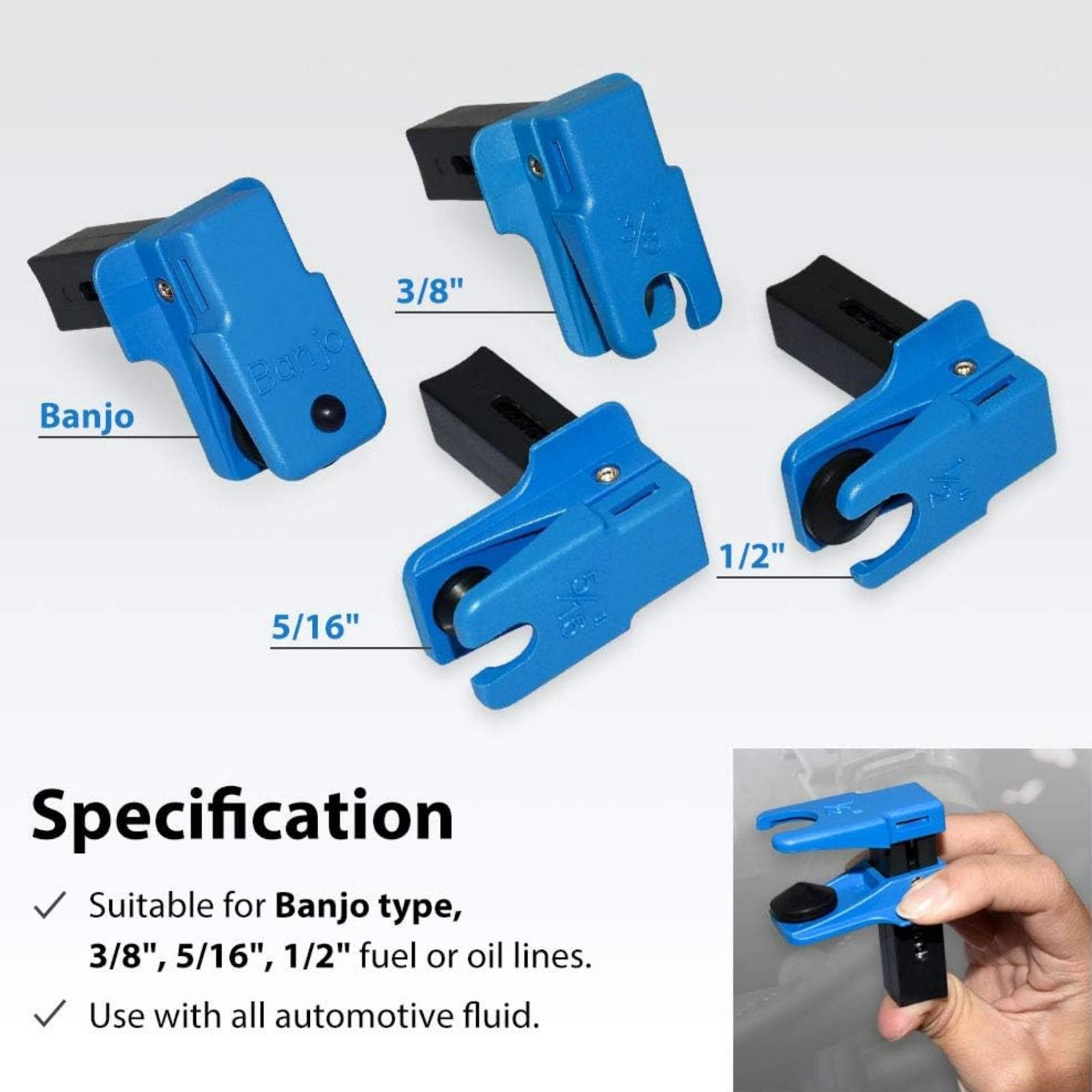 4PCS Brake Hose Clamp Fluid Line Clamp Set Professional Hose Pinch Off Tool for Auto Repair – view 4