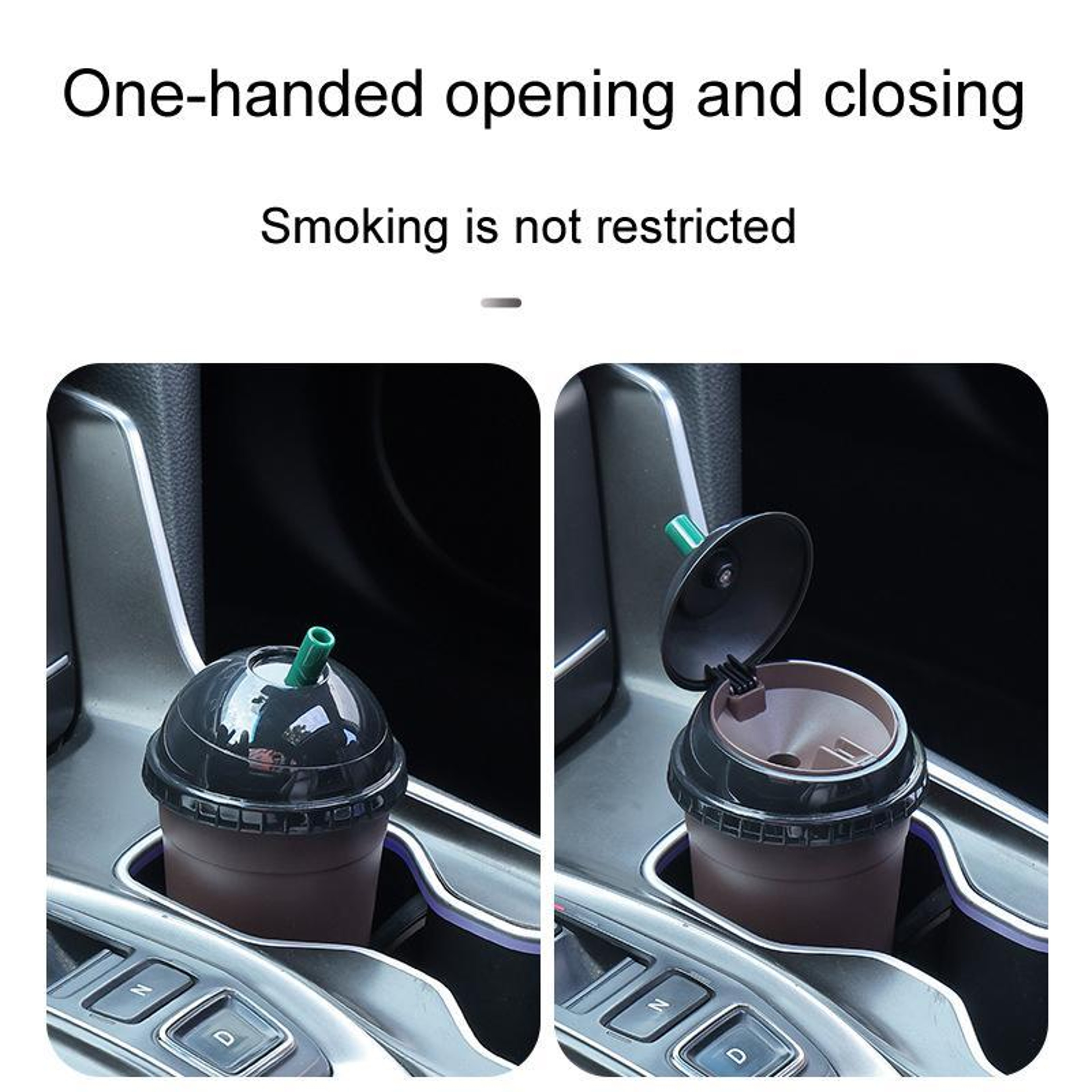 Coffee Mug Style Car Ashtray Portable Cup Holder Ashtray With Odor Lock Lid For Car And Home 2