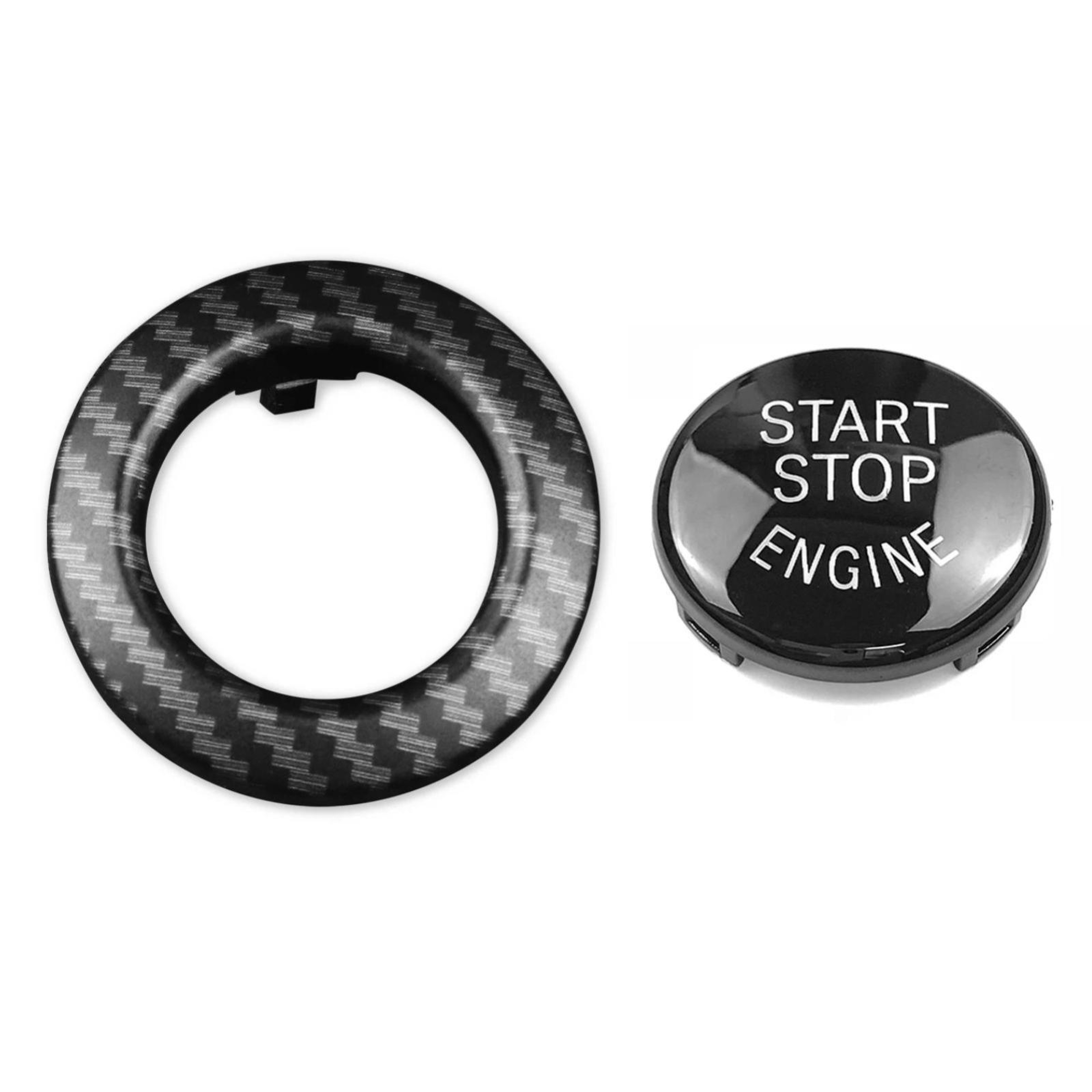 BMW Start Button Cover ABS Engine Start Button Replacement 2PCS 5