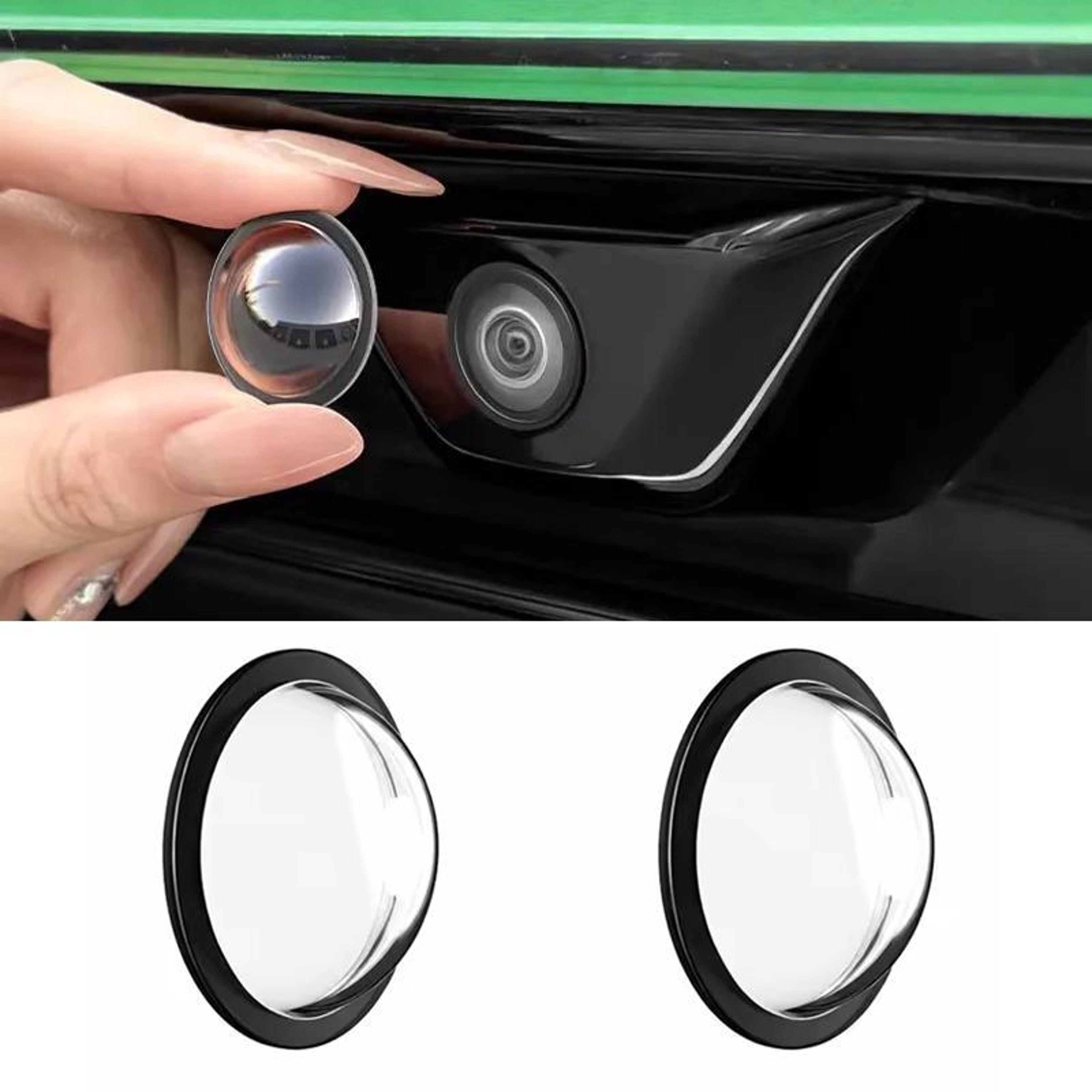Universal Car Camera Lens Protector Rear View Backup Camera Cover 2 Pack Scratch Resistant Waterproof Shield – view 1