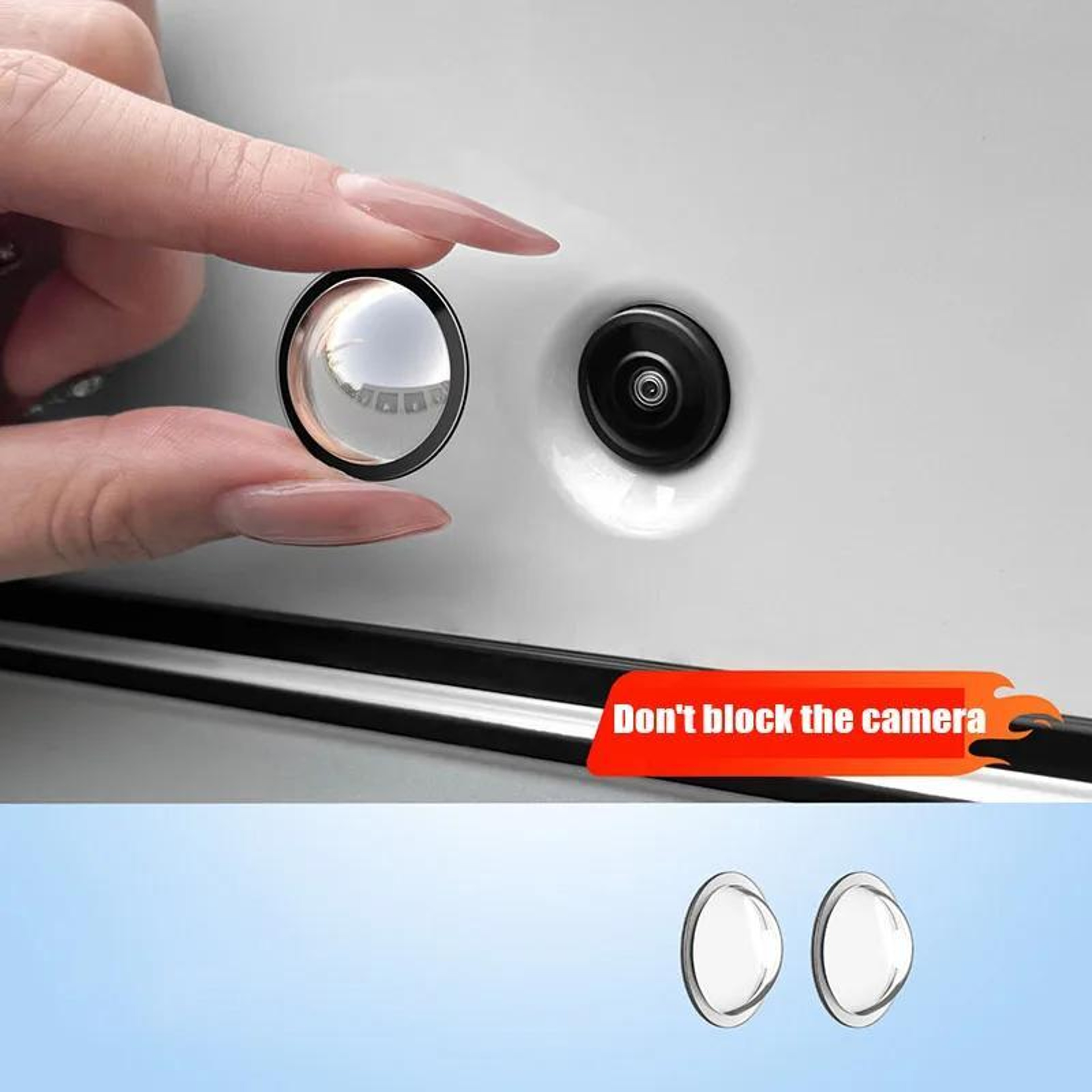 Universal Car Camera Lens Protector Rear View Backup Camera Cover 2 Pack Scratch Resistant Waterproof Shield – view 3