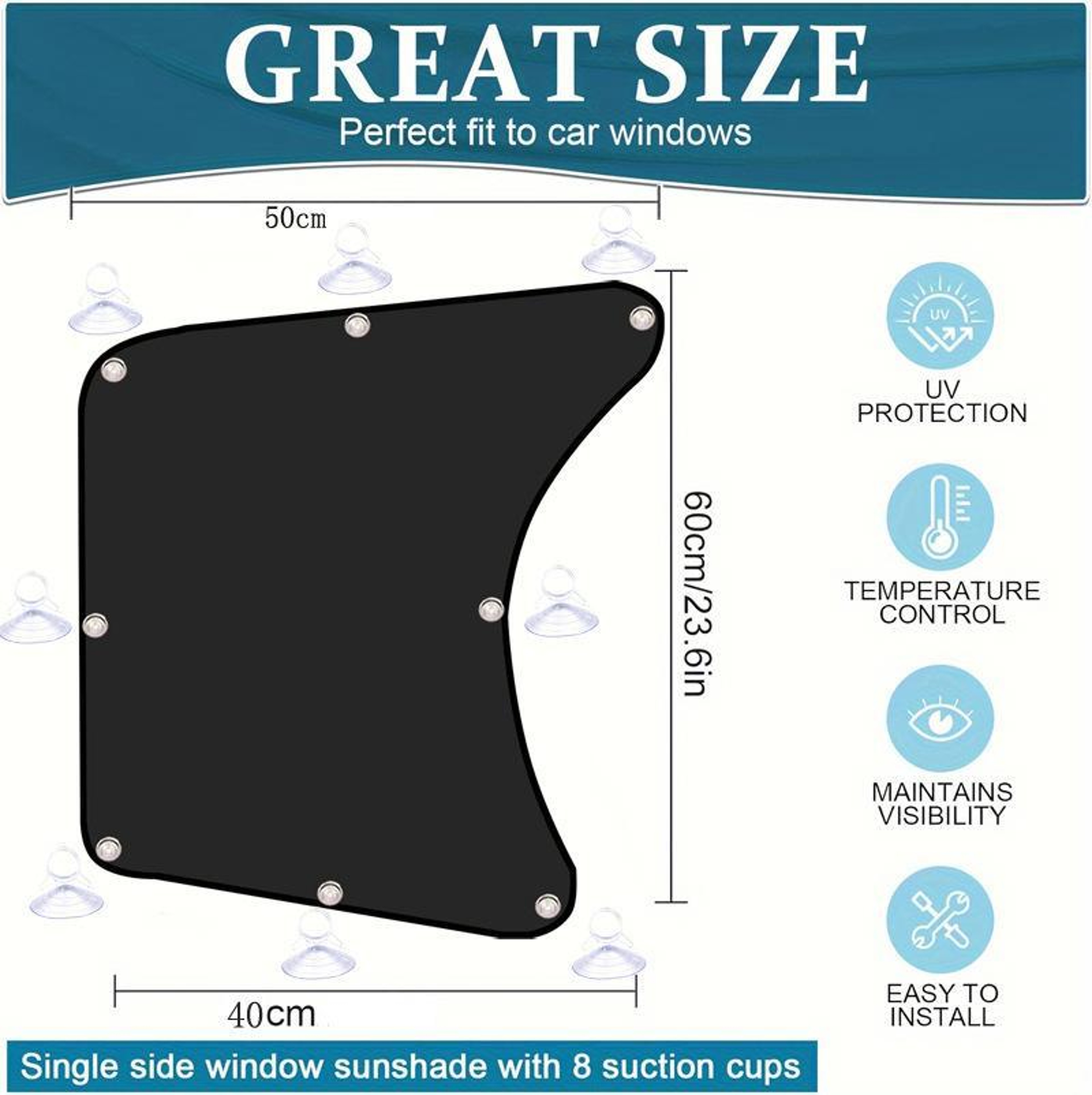 Car Sun Shade Heat Insulation Front Side Window Sunshade UV Protection Car Curtain – view 2