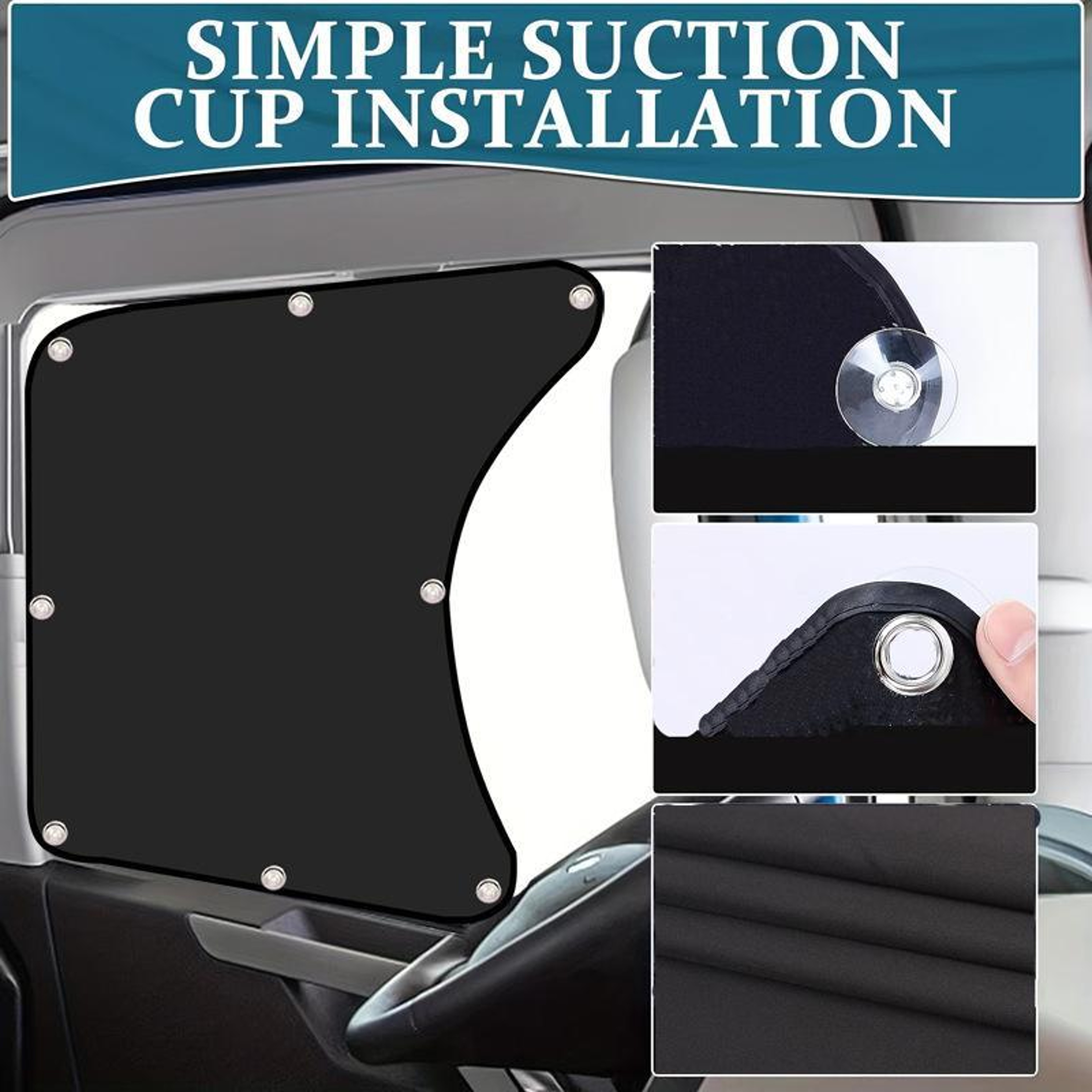 Car Sun Shade Heat Insulation Front Side Window Sunshade UV Protection Car Curtain – view 7