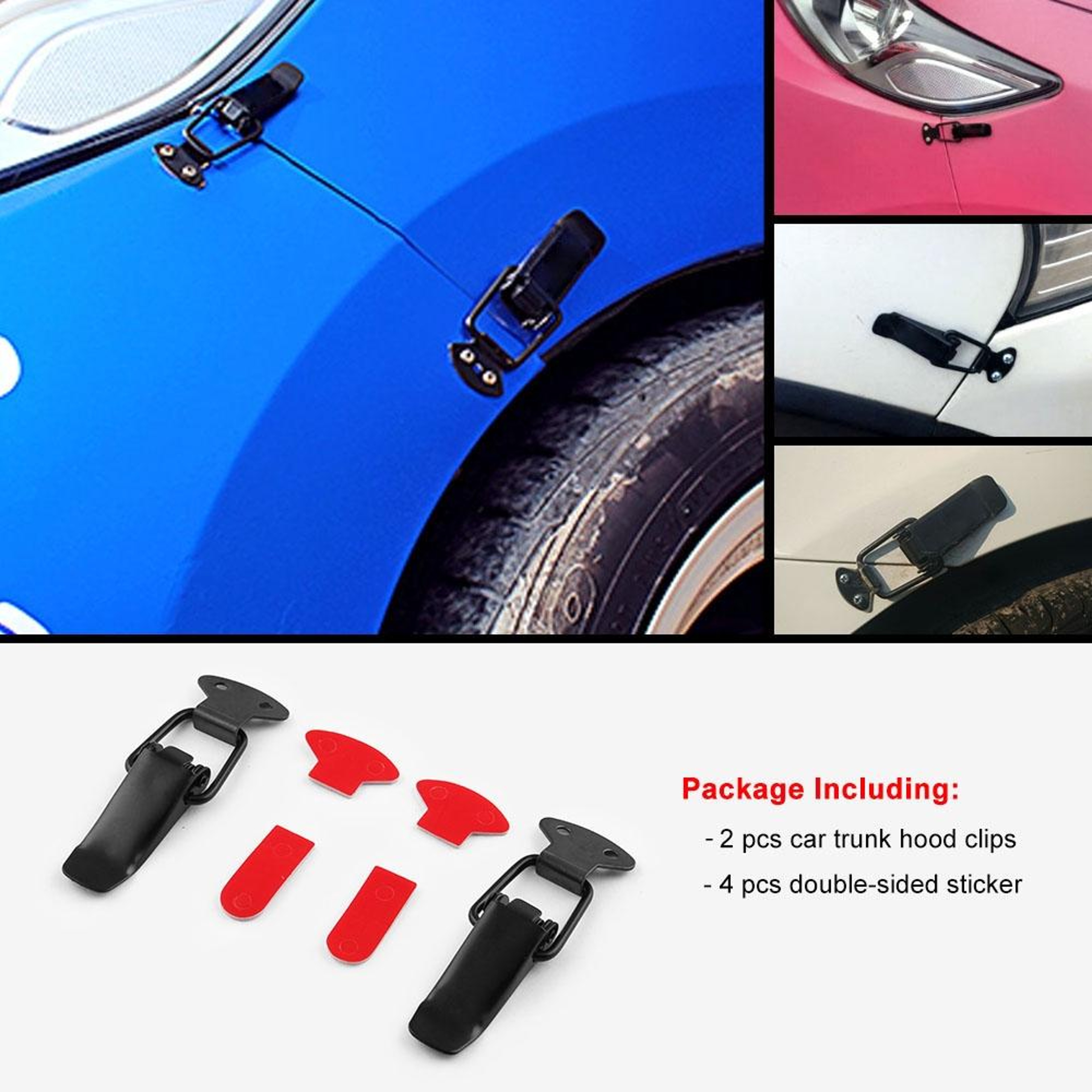 Universal Car Bumper Quick Release Safety Buckle Kit 2 PCS Iron Fasteners – view 6