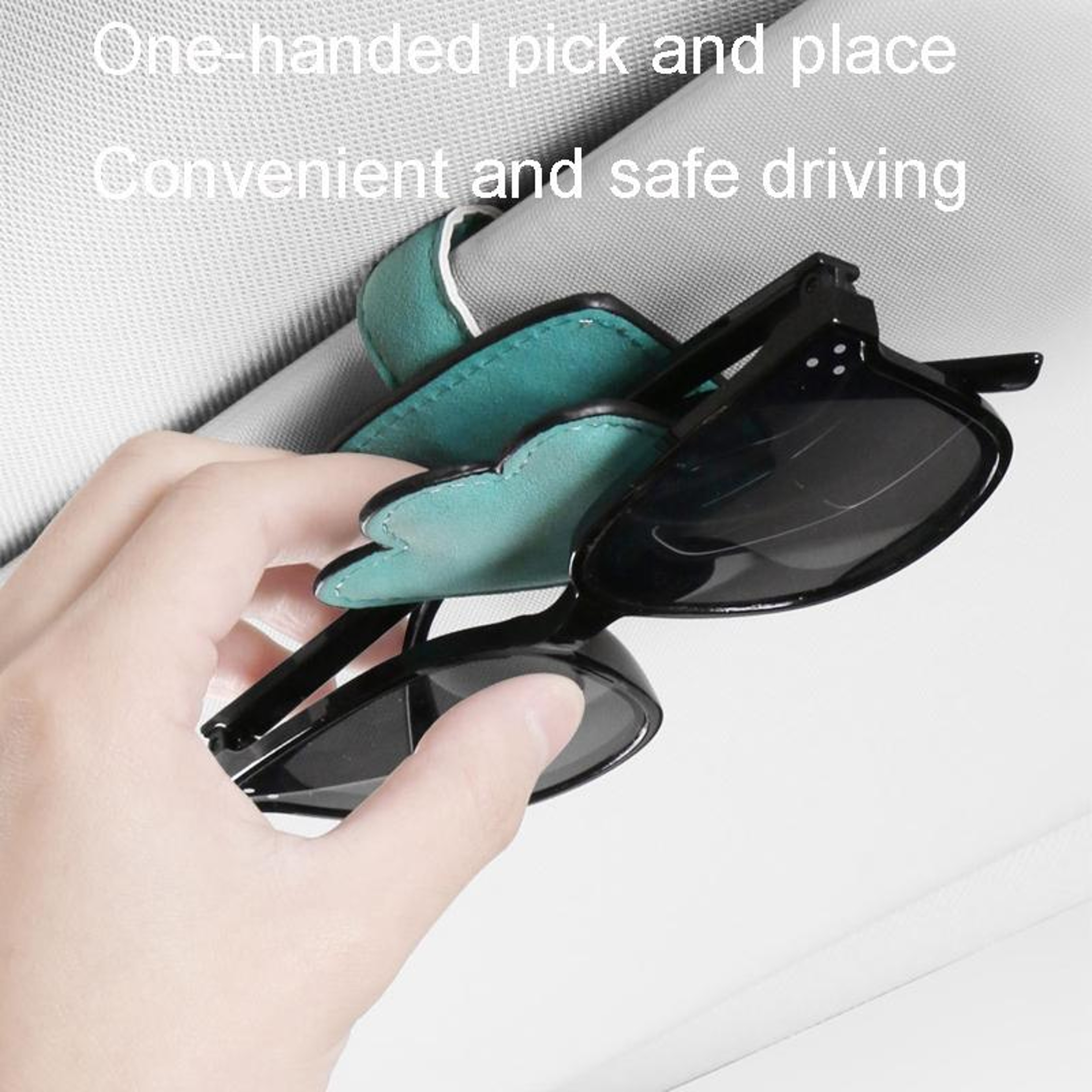 Magnetic Car Sunglasses Holder Car Visor Organizer With Ticket Clip 2