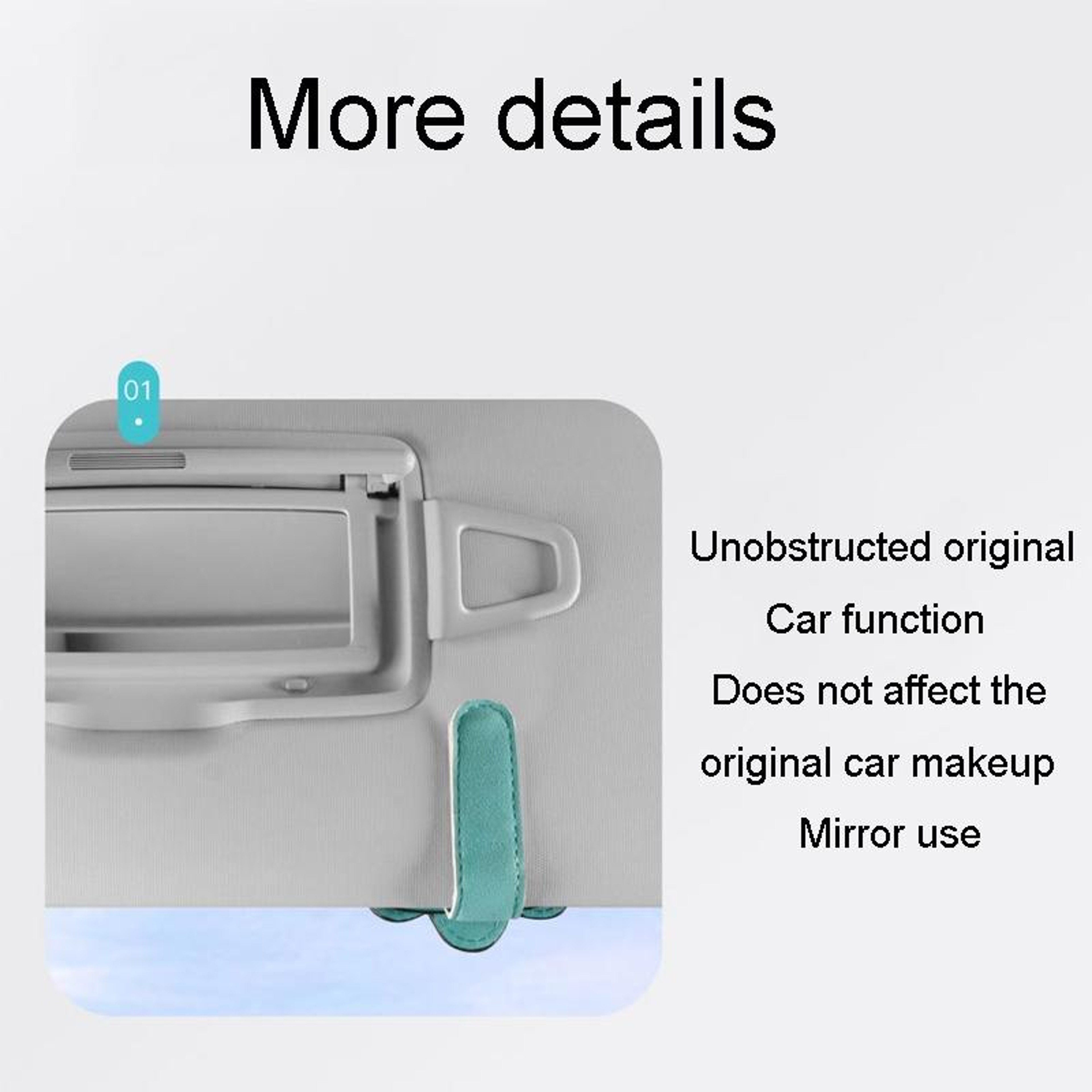 Magnetic Car Sunglasses Holder Car Visor Organizer With Ticket Clip 5