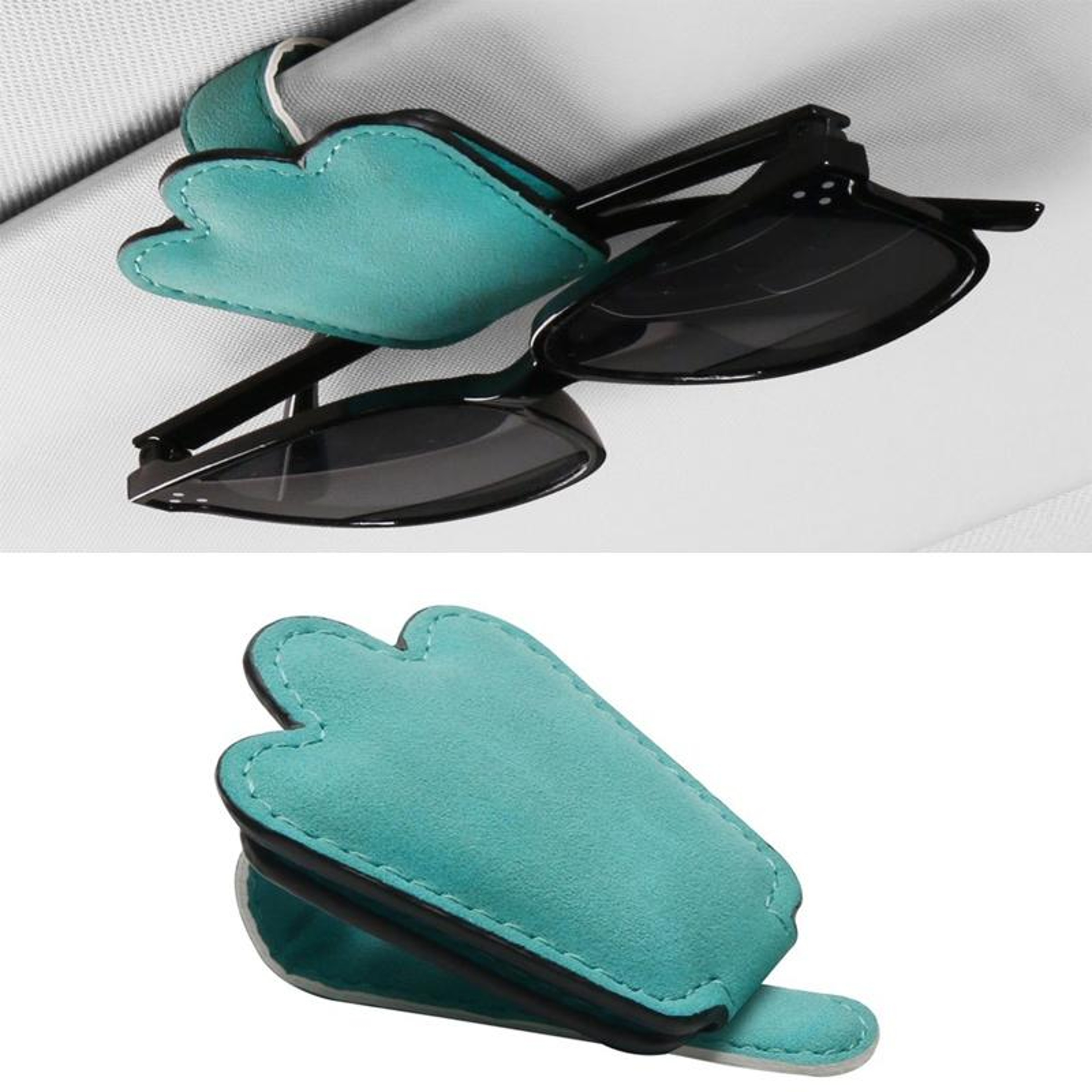 Magnetic Car Sunglasses Holder Car Visor Organizer With Ticket Clip 7