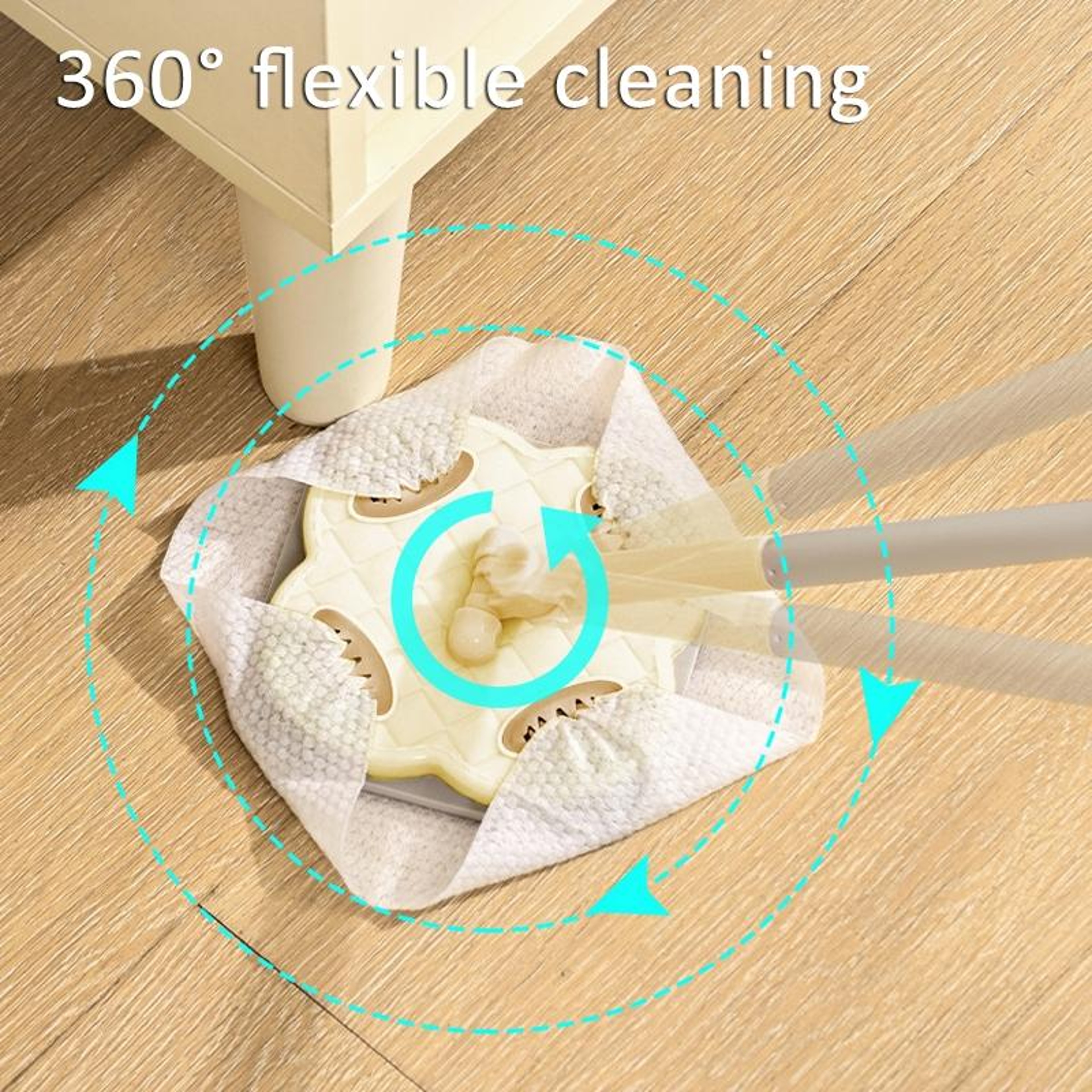Electrostatic Flat Floor Mop Disposable Dust Cleaning Tool With 360 Degree Rotating Head 5