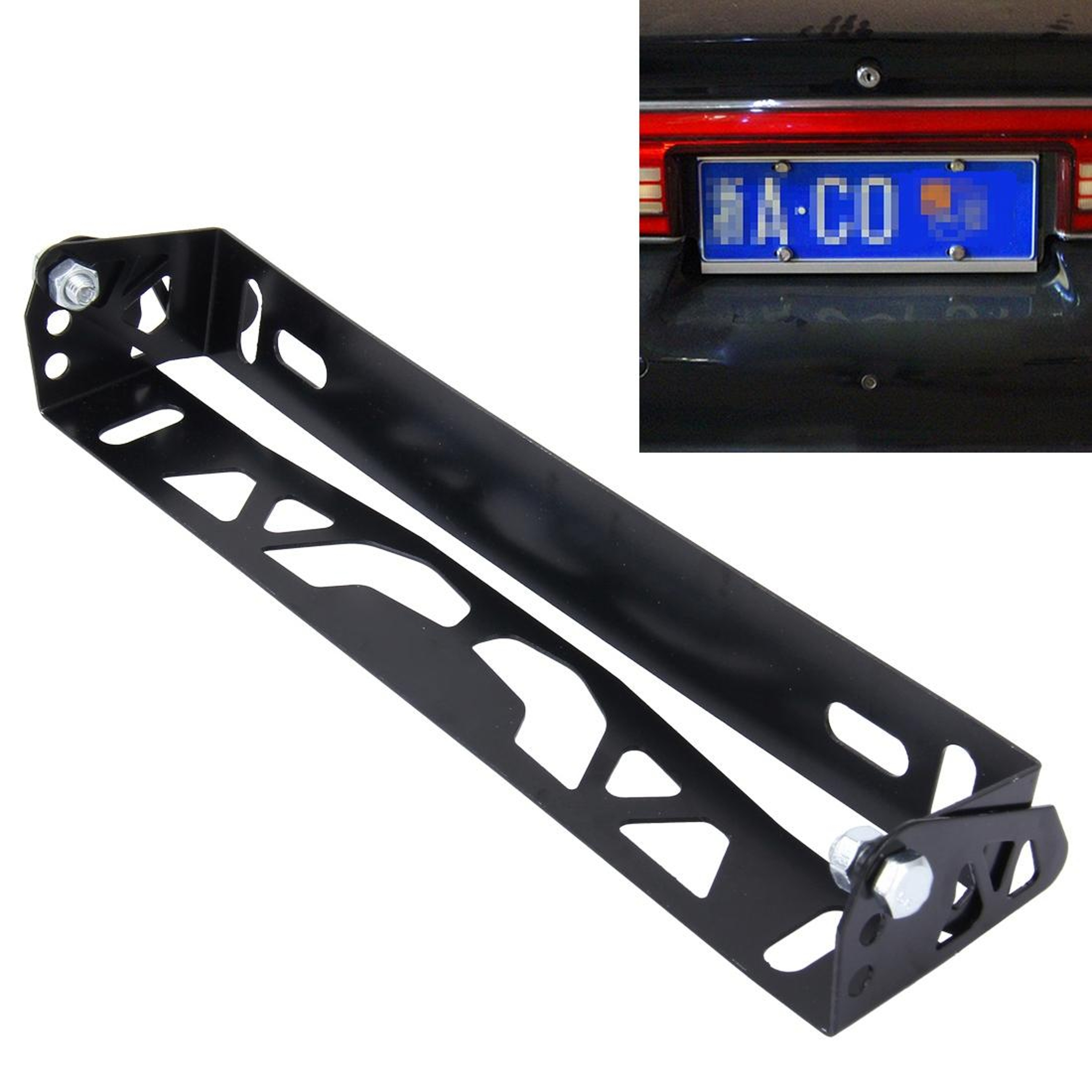 Universal Aluminum License Plate Frame Black Rust Resistant Car License Plate Holder – view 6