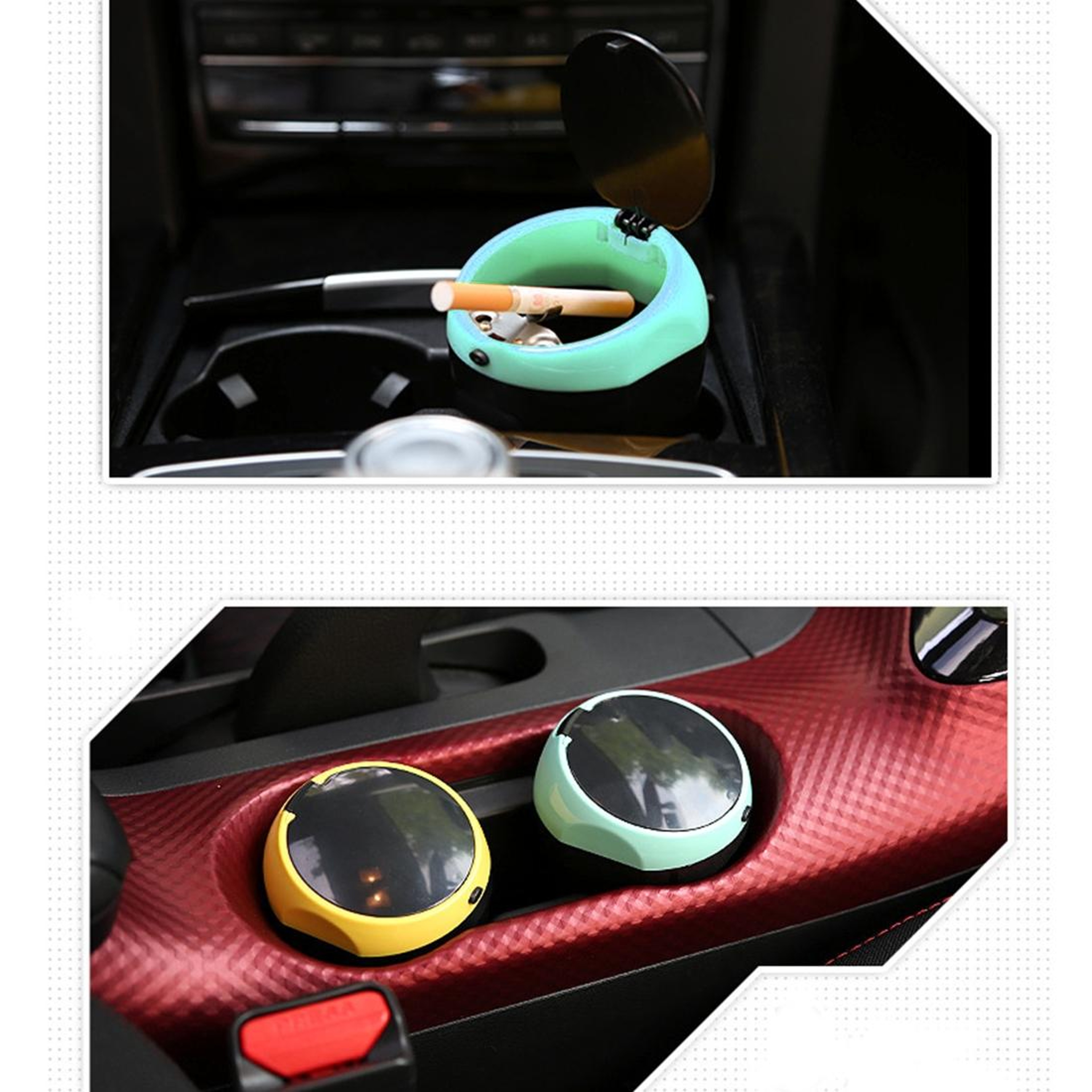Universal Car Trash Bin  Portable Car Ashtray ABS Car Garbage Can Interior Organizer 3