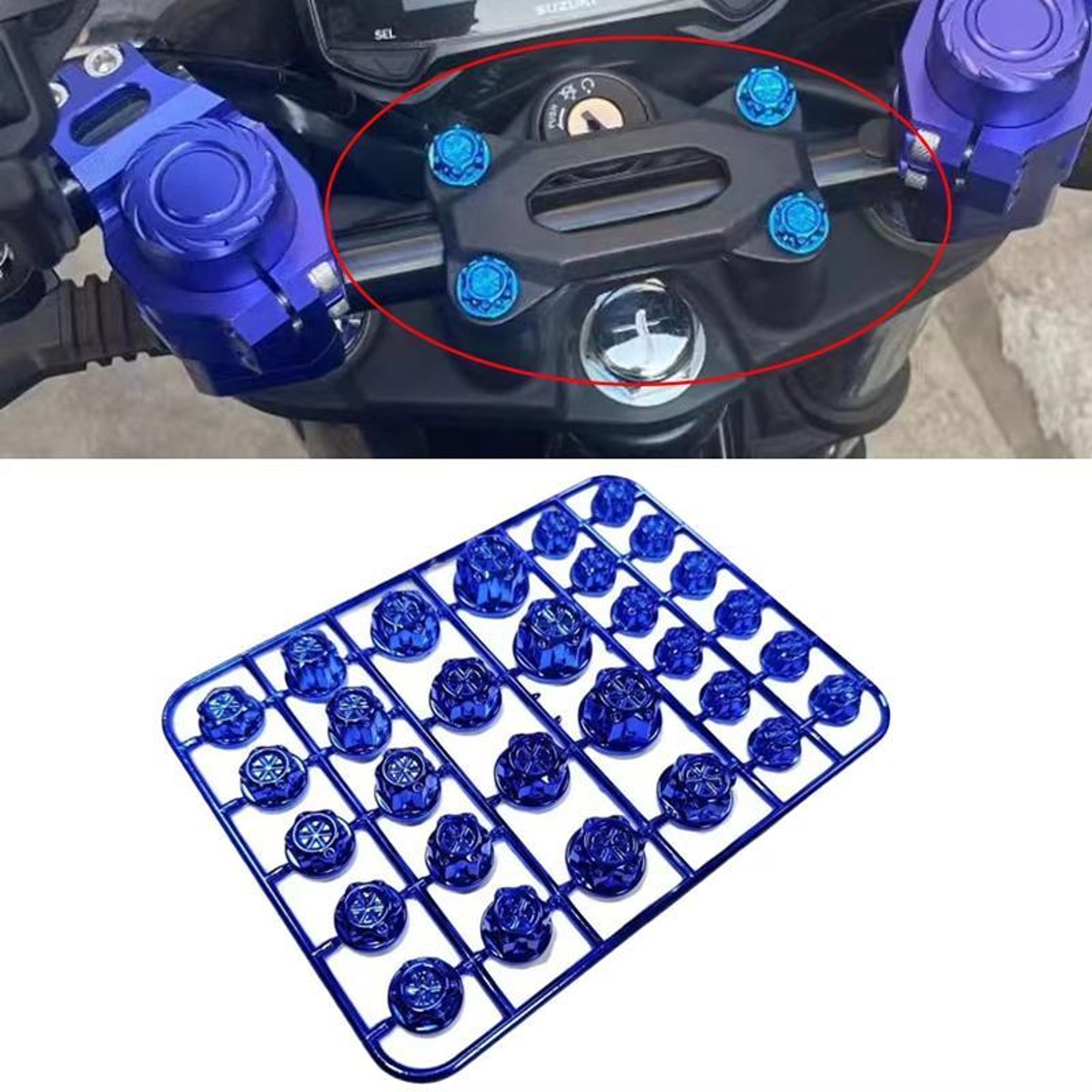 Electroplated Burnt Titanium Motorcycle Screw Caps Wheel Bolt Covers For EBikes  Motorcycles 0