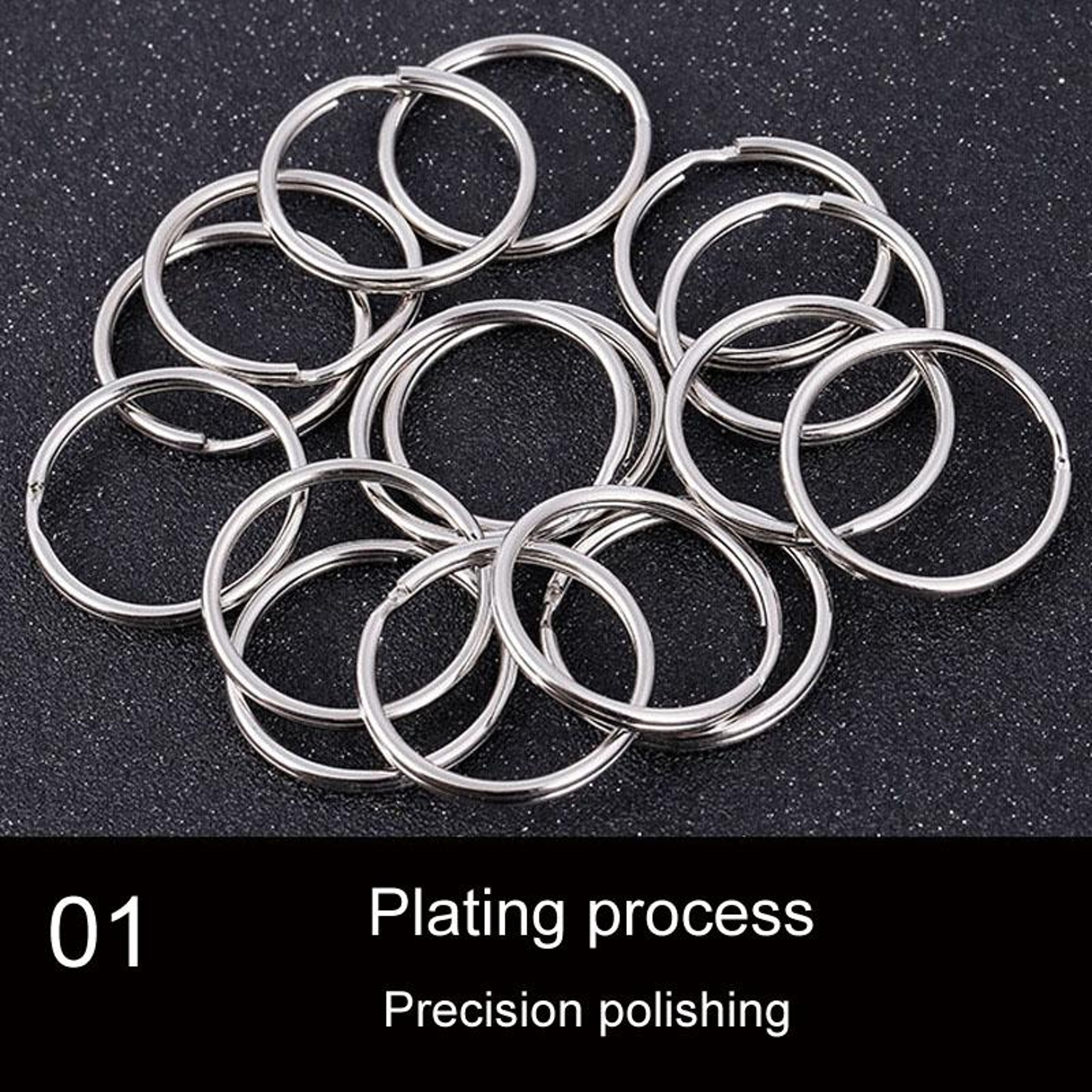 10PCS Metal Key Rings Split Keychain Rings for Keys, Charms & DIY Crafts – view 4
