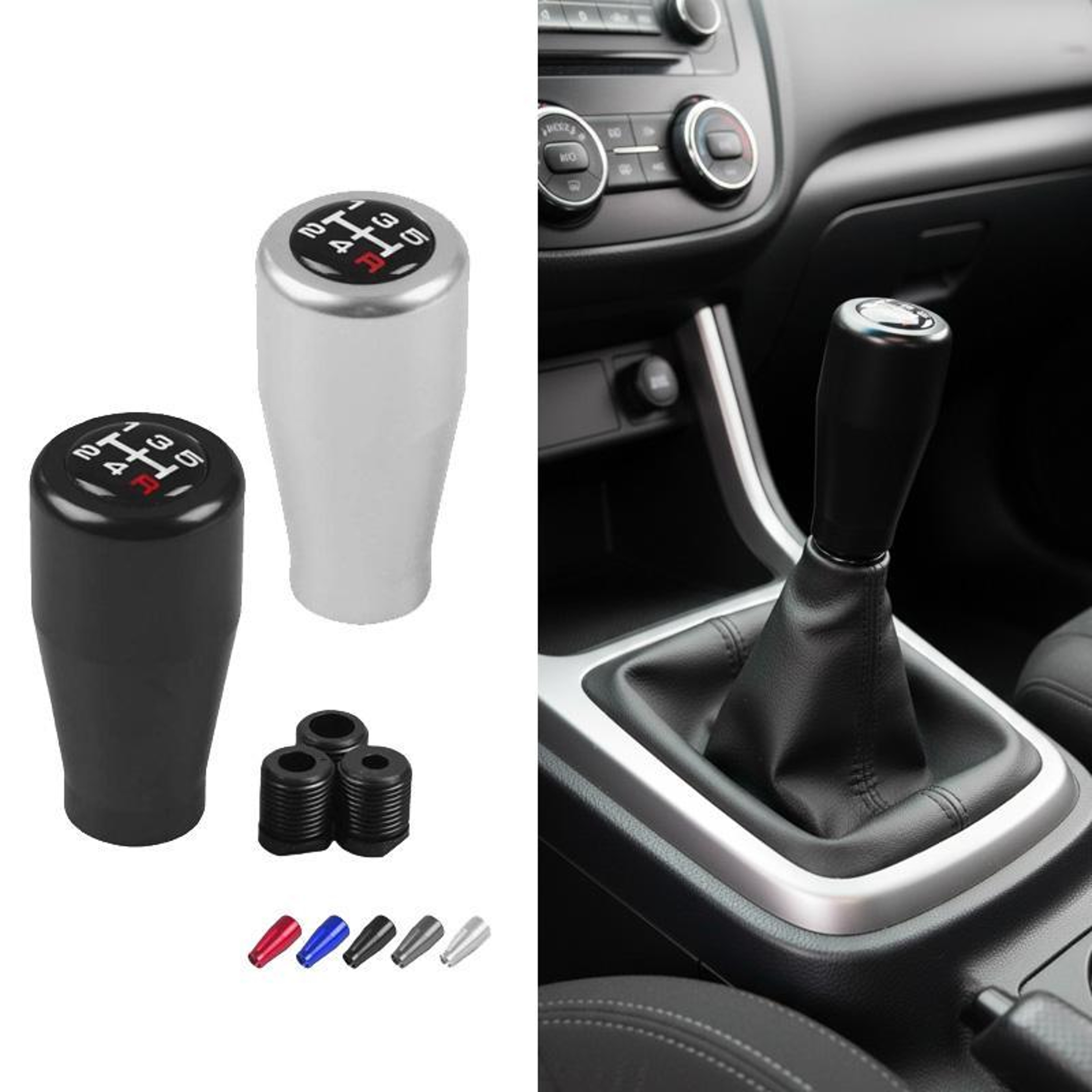 Universal 5 Speed Shift Knob Aluminum Manual Gear Shift Knob For Most Cars 0