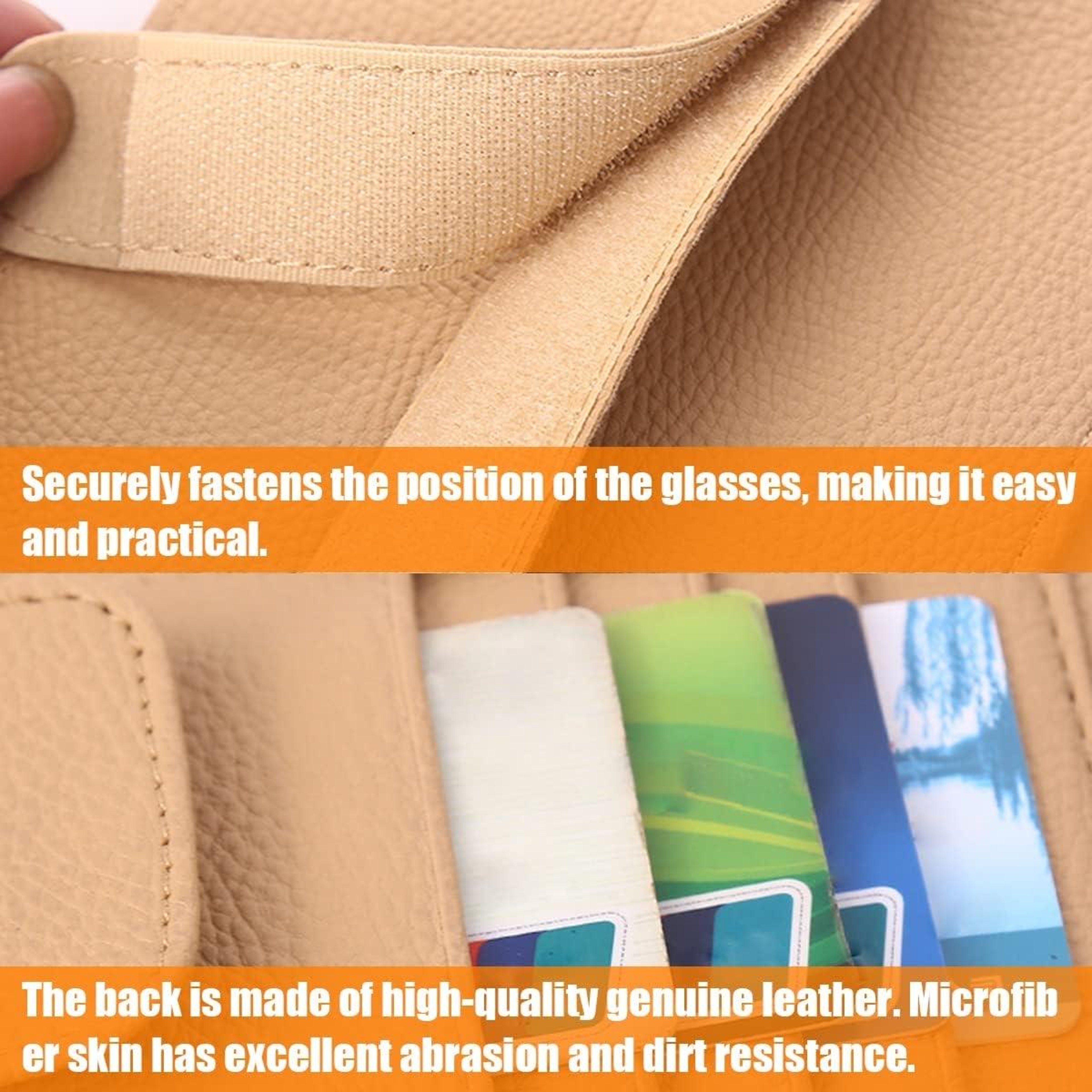 Premium Car Sun Visor Organizer with Sunglass Holder, Card & Ticket Storage Pouch – view 6