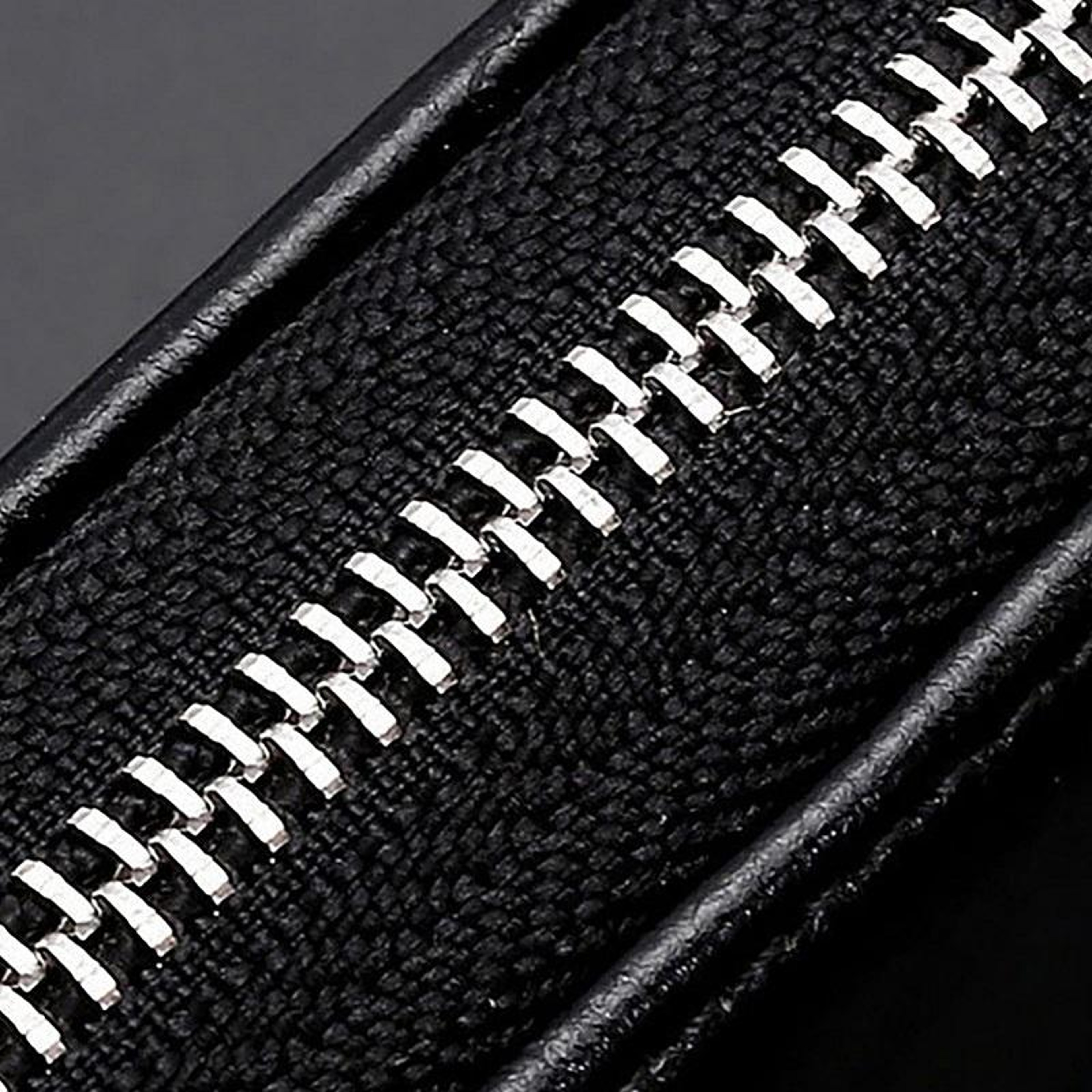 Universal Leather Car Key Case With Visible Window  Zipper Key Fob Holder 5