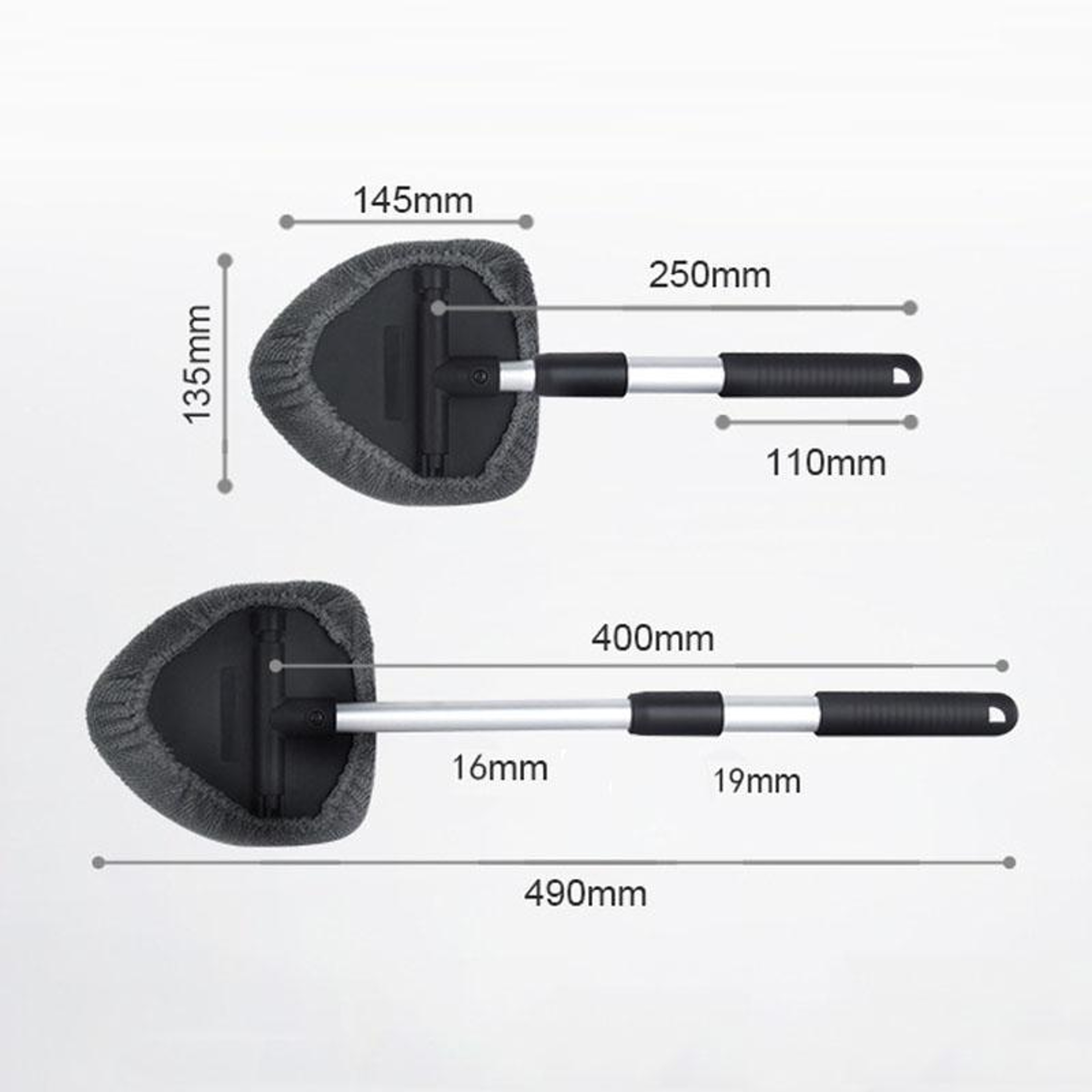 Retractable Car Windshield Cleaner With Microfiber Pad  Extendable Window Cleaning Brush 1