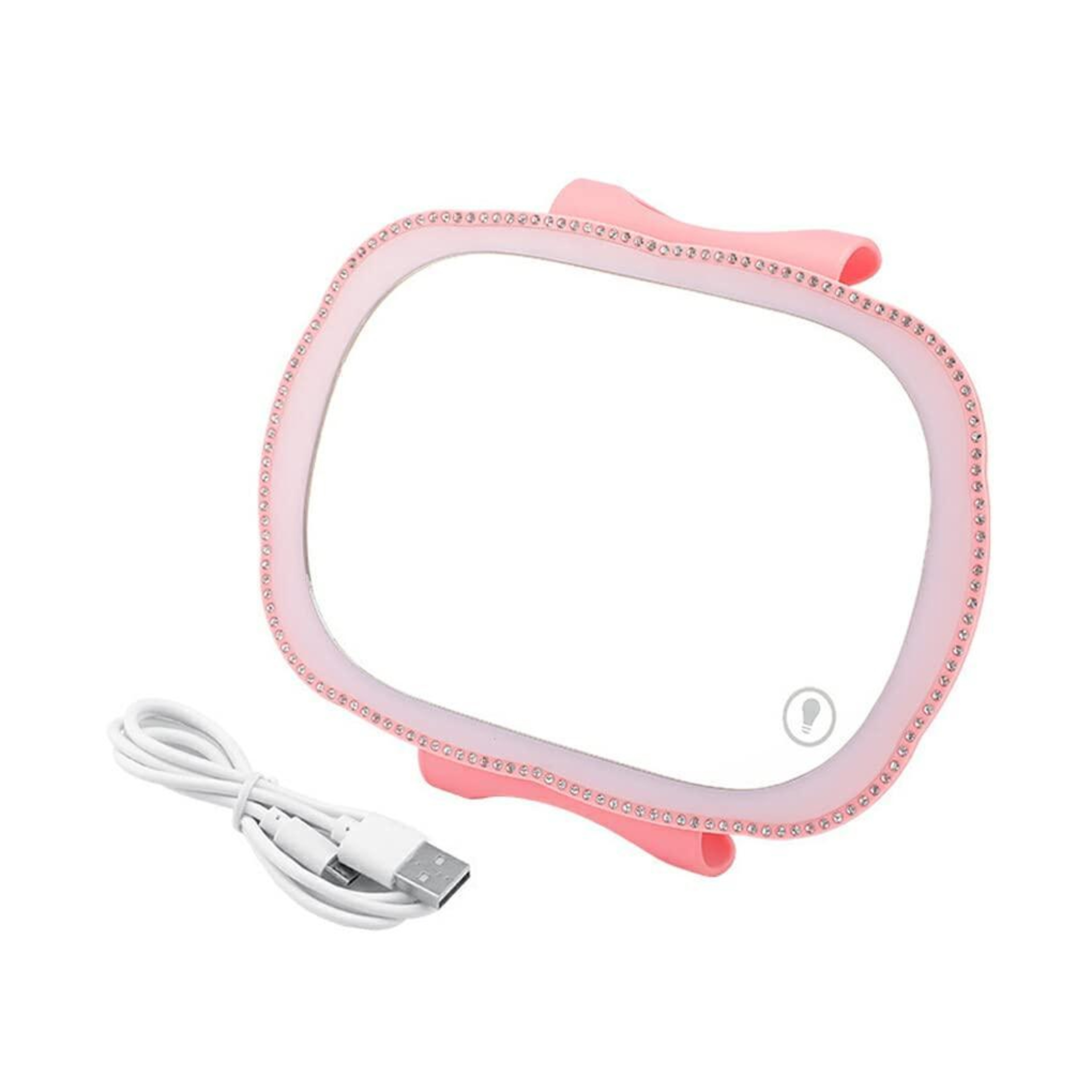 Rechargeable Car Sun Visor Mirror With LED Light Makeup Vanity Mirror For Universal Vehicles 9
