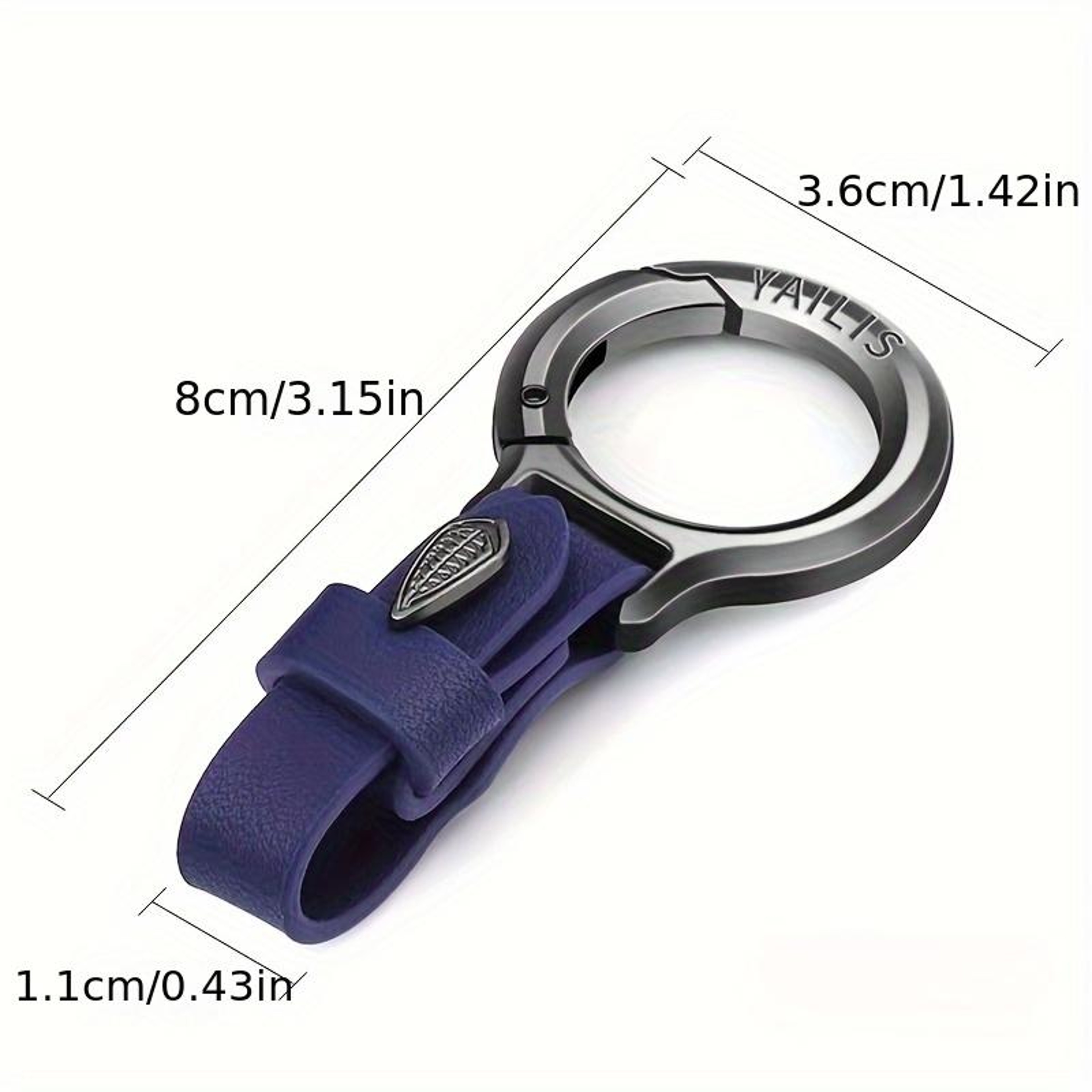 Premium Car Keychain Zinc Alloy Belt Key Holder With Leather Strap For Men  Women 2
