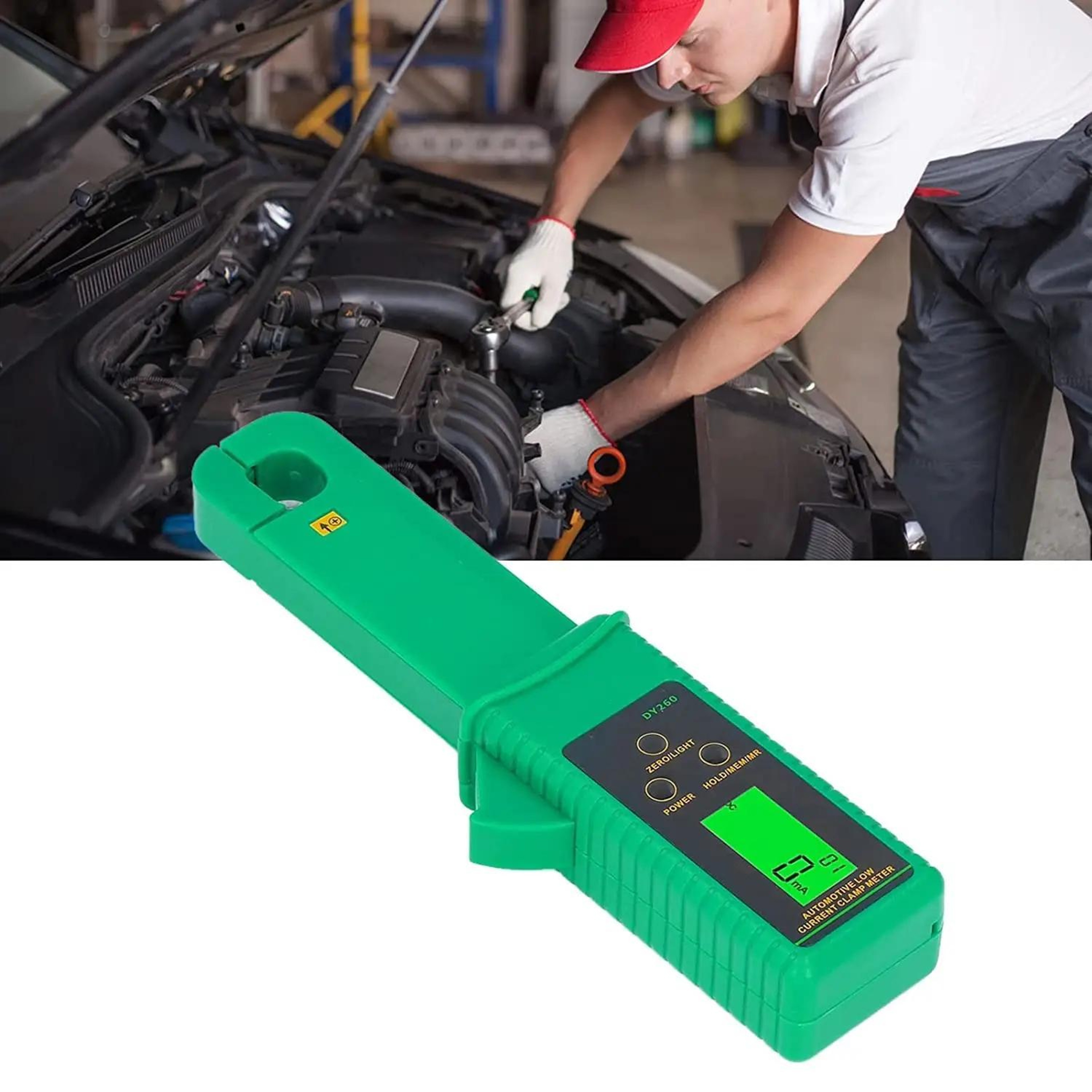 DC Clamp Meter For Car Battery Drain Testing 060A Automotive Current Tester 0