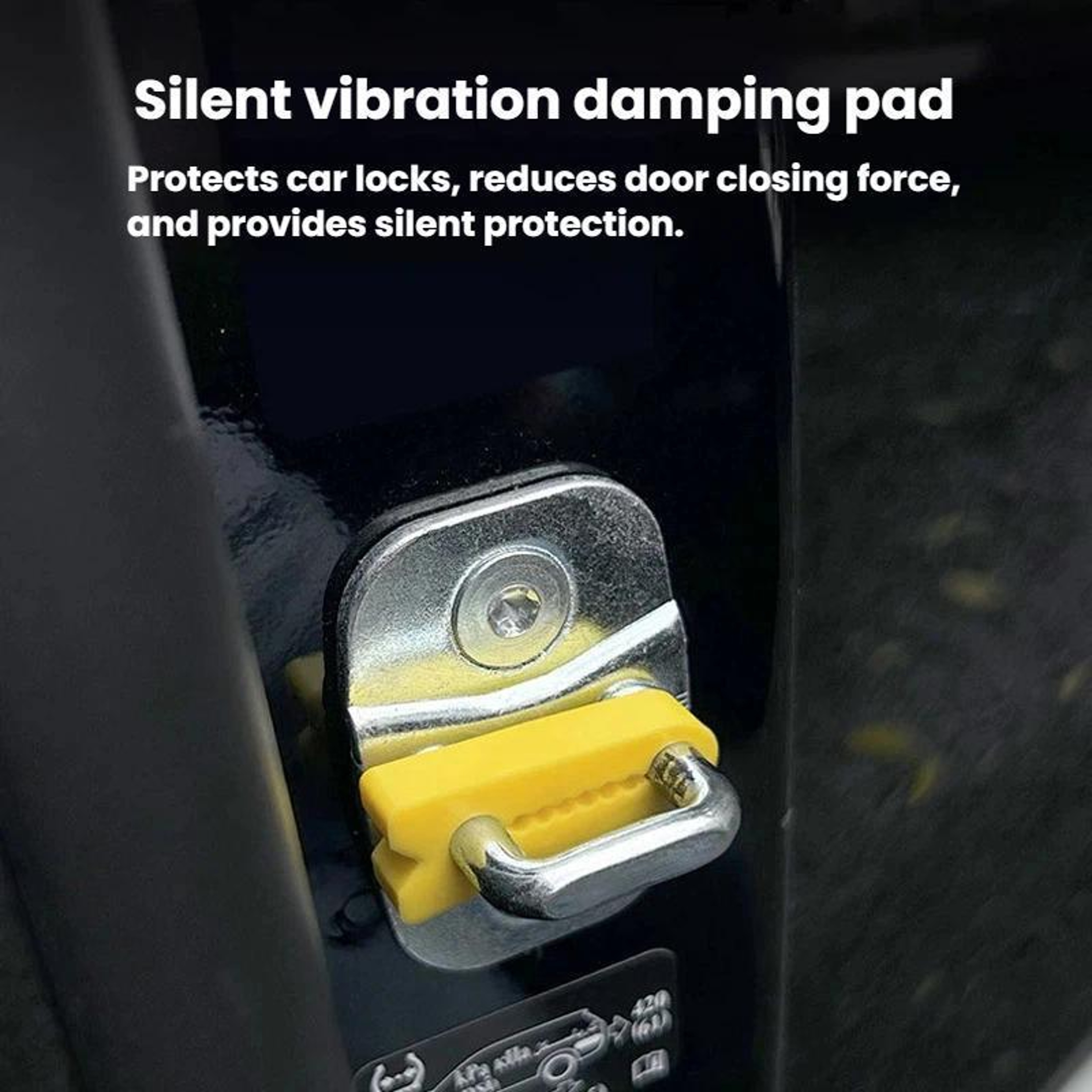 4PCS Car Door Lock Protector Silicone Buffer Pads Noise Reducing Anti Collision Guards 5