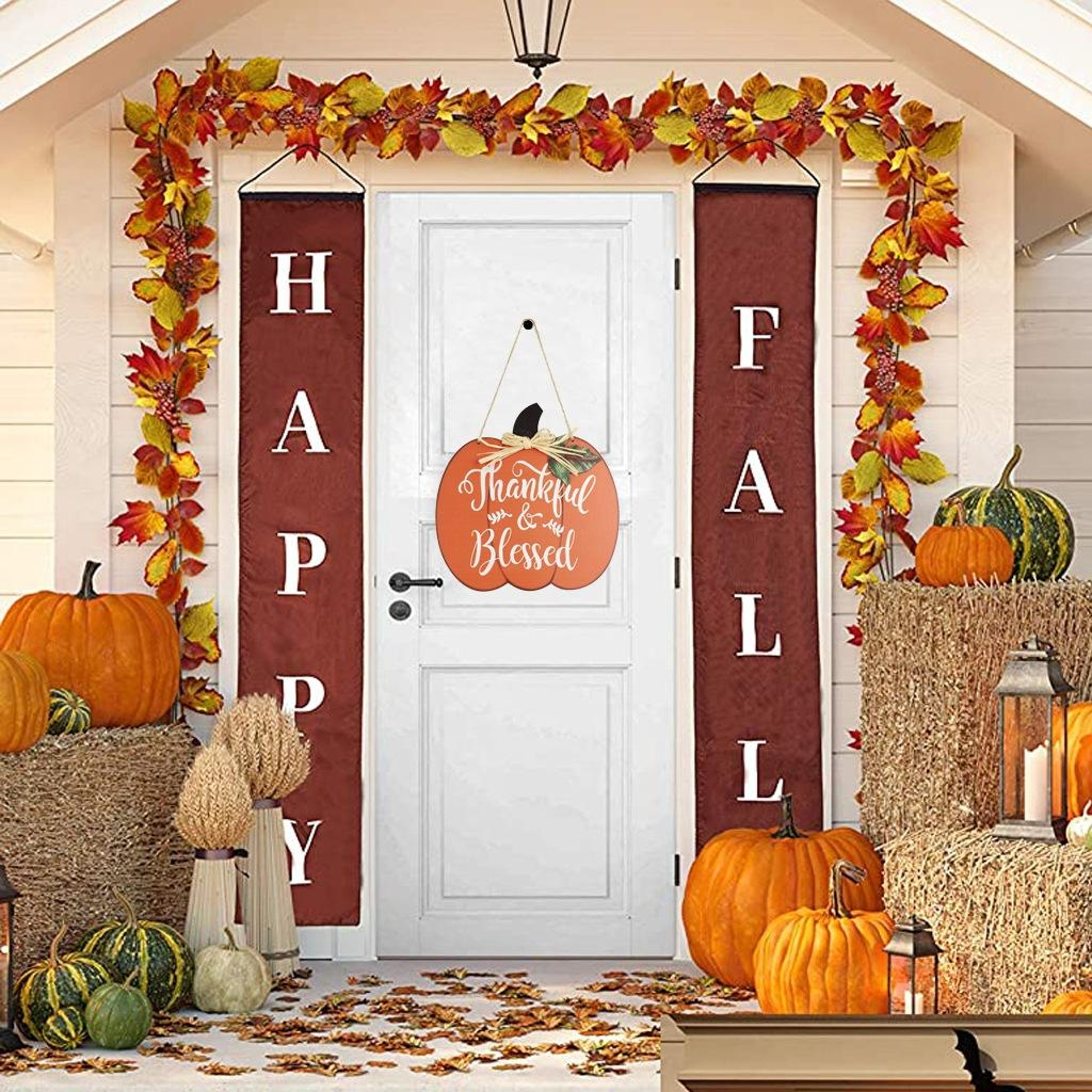 Rustic Thanksgiving Wall Decor Wooden Pumpkin Sign For Harvest Festival  Fall Home Decoration 5
