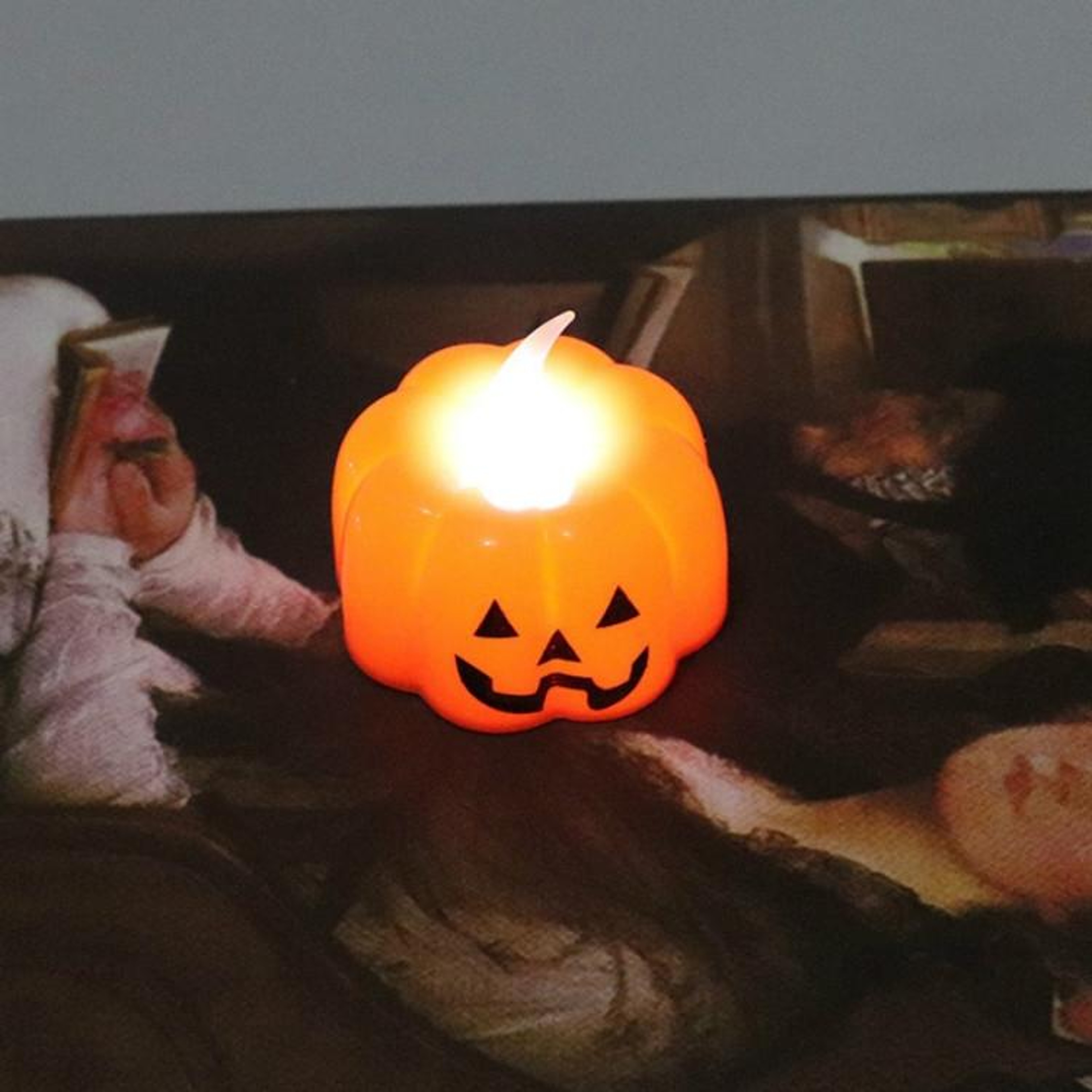 Halloween Pumpkin LED Candle Light For Spooky Party  Home Decorations 0
