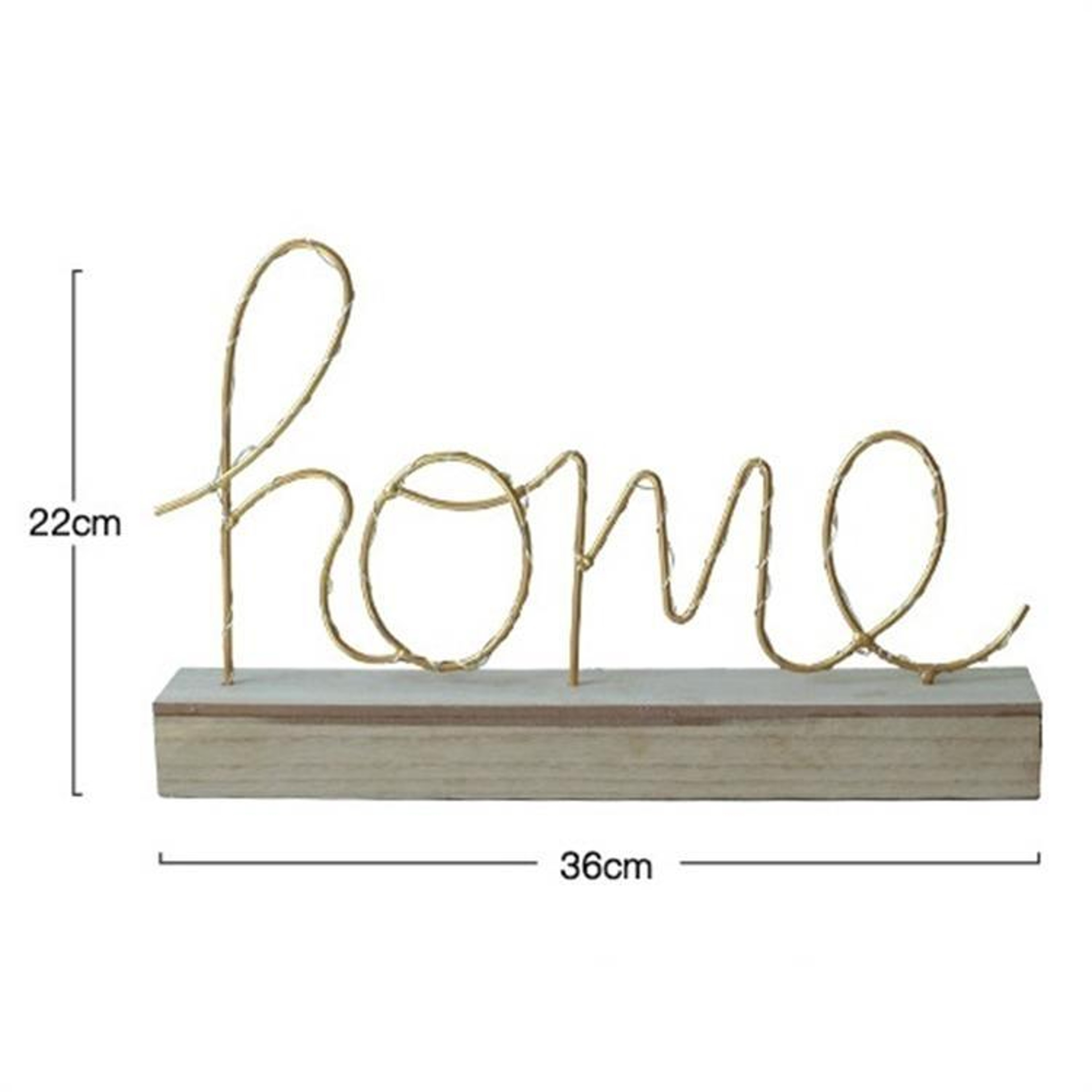 LED Night Light Bedside Lamp With Wooden Base  Iron Letter Design Decorative Table Lamp 4