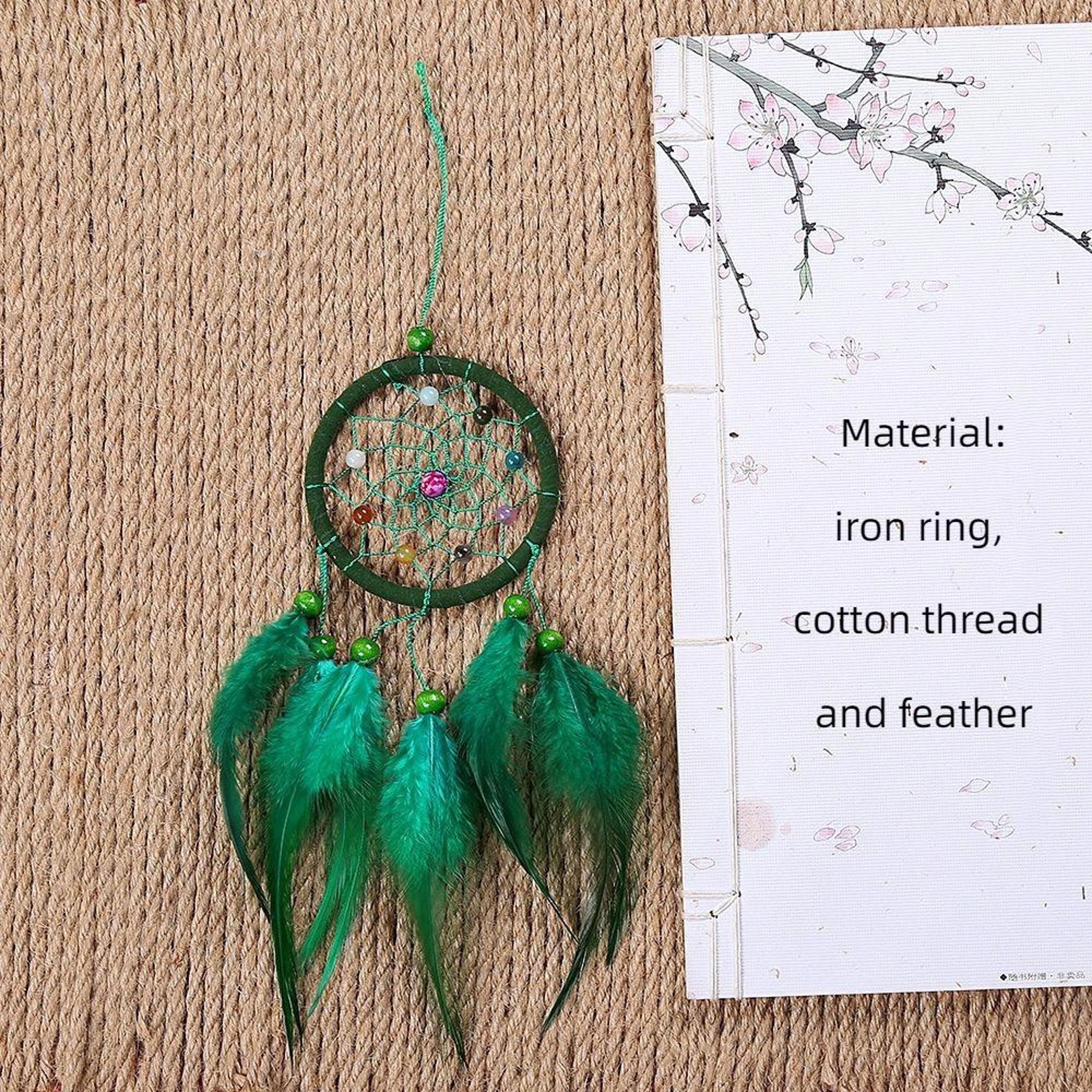 Handmade Dream Catcher Feather Wall Hanging Boho Home Decoration 2