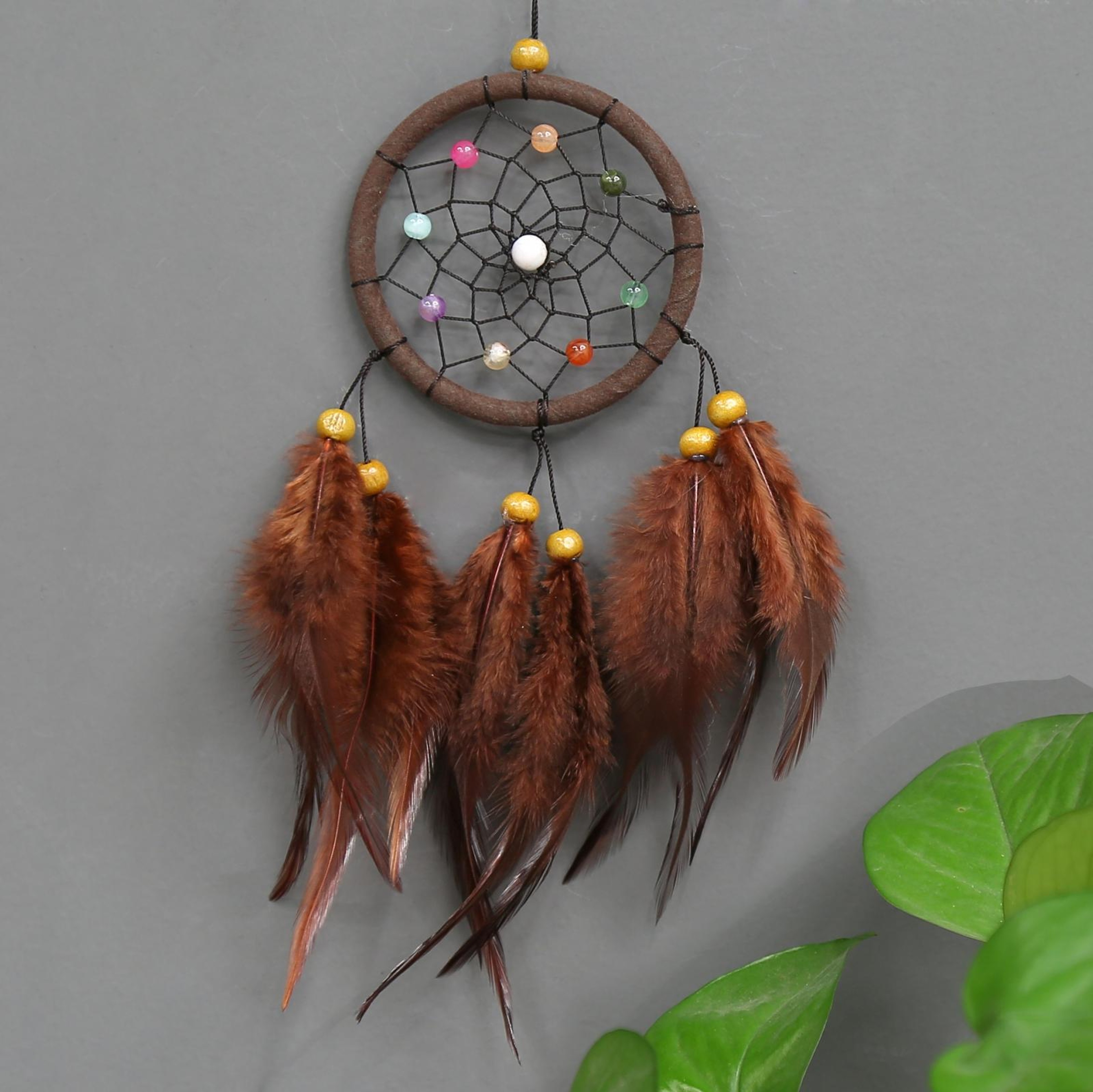 Handmade Dream Catcher Feather Wall Hanging Boho Home Decoration 6