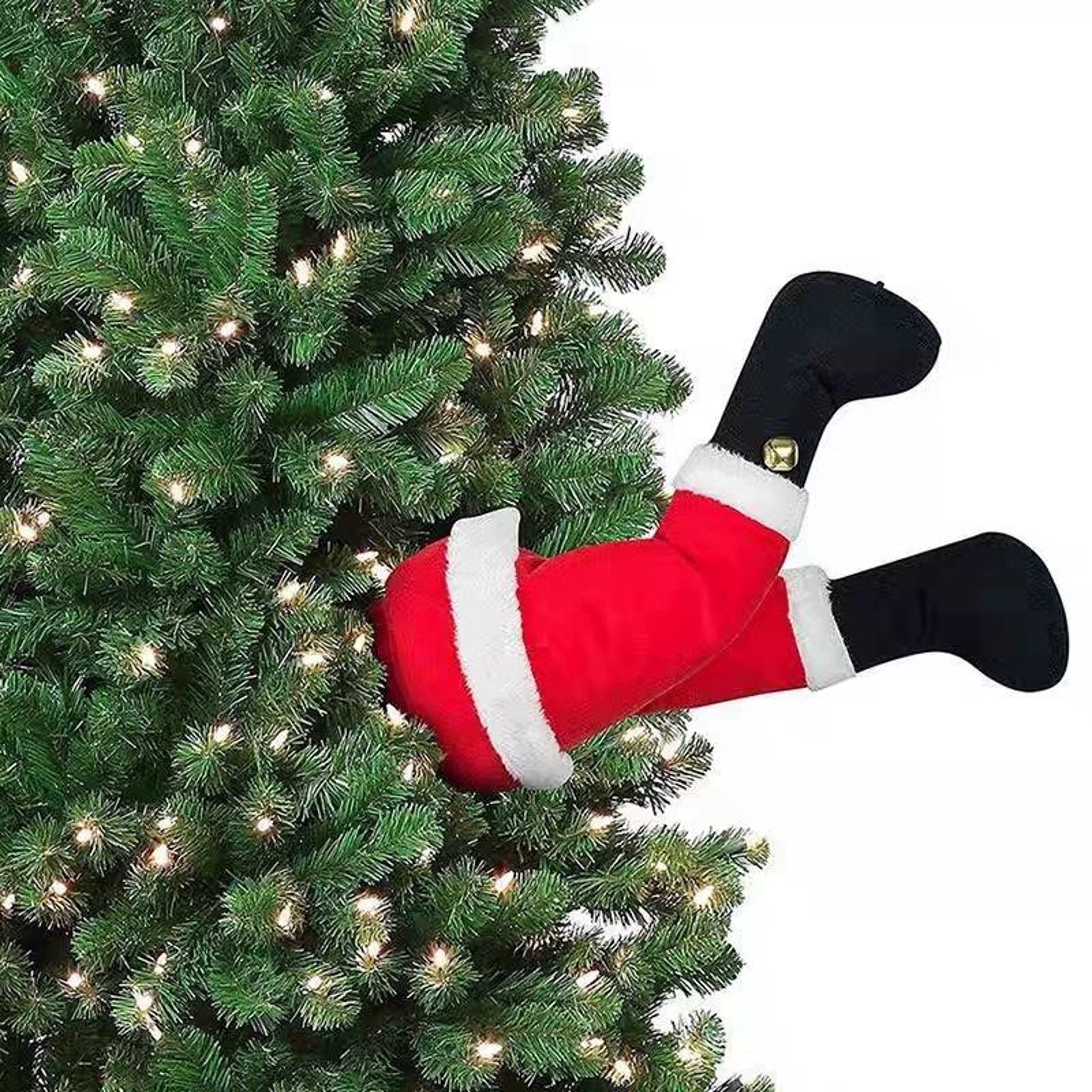 Santa Claus Elf Legs Plush Christmas Tree Decorations For Tree Door  Holiday Home Decor 0