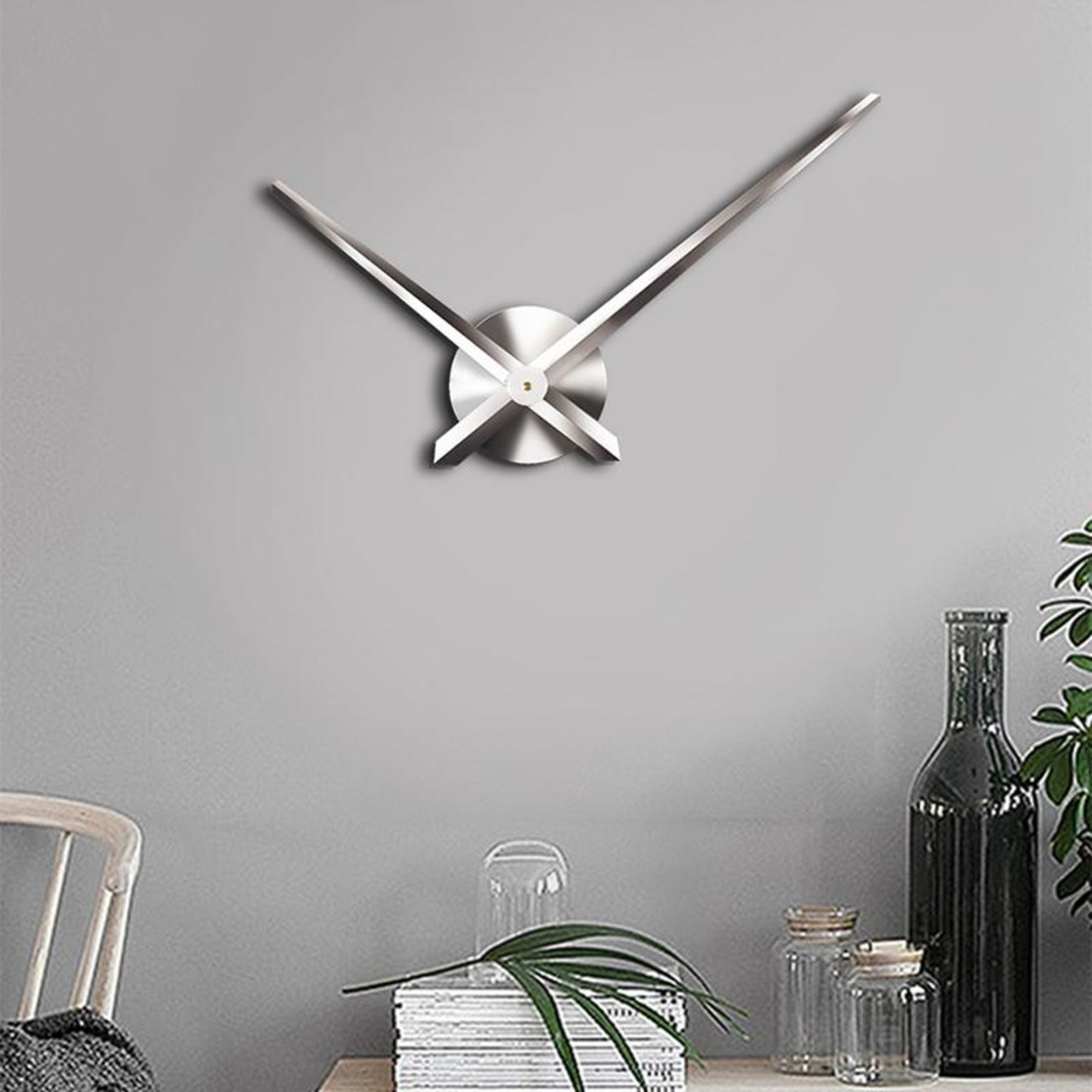DIY Stainless Steel Wall Clock Large Modern Wall Decor For Home  Office 4