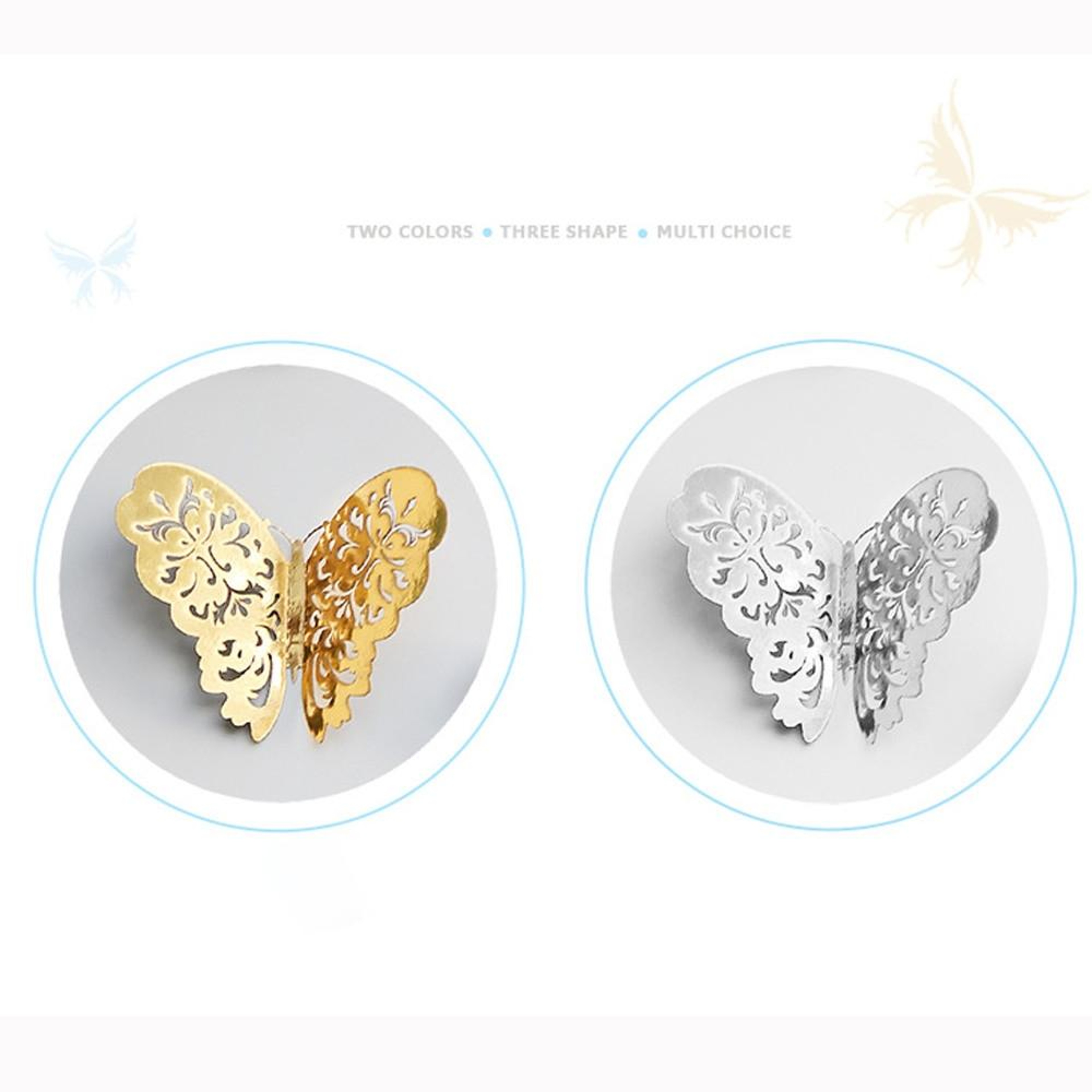 3D Butterfly Wall Stickers Set of 12 Removable Wall Decals for Fridge Home Decoration – view 3