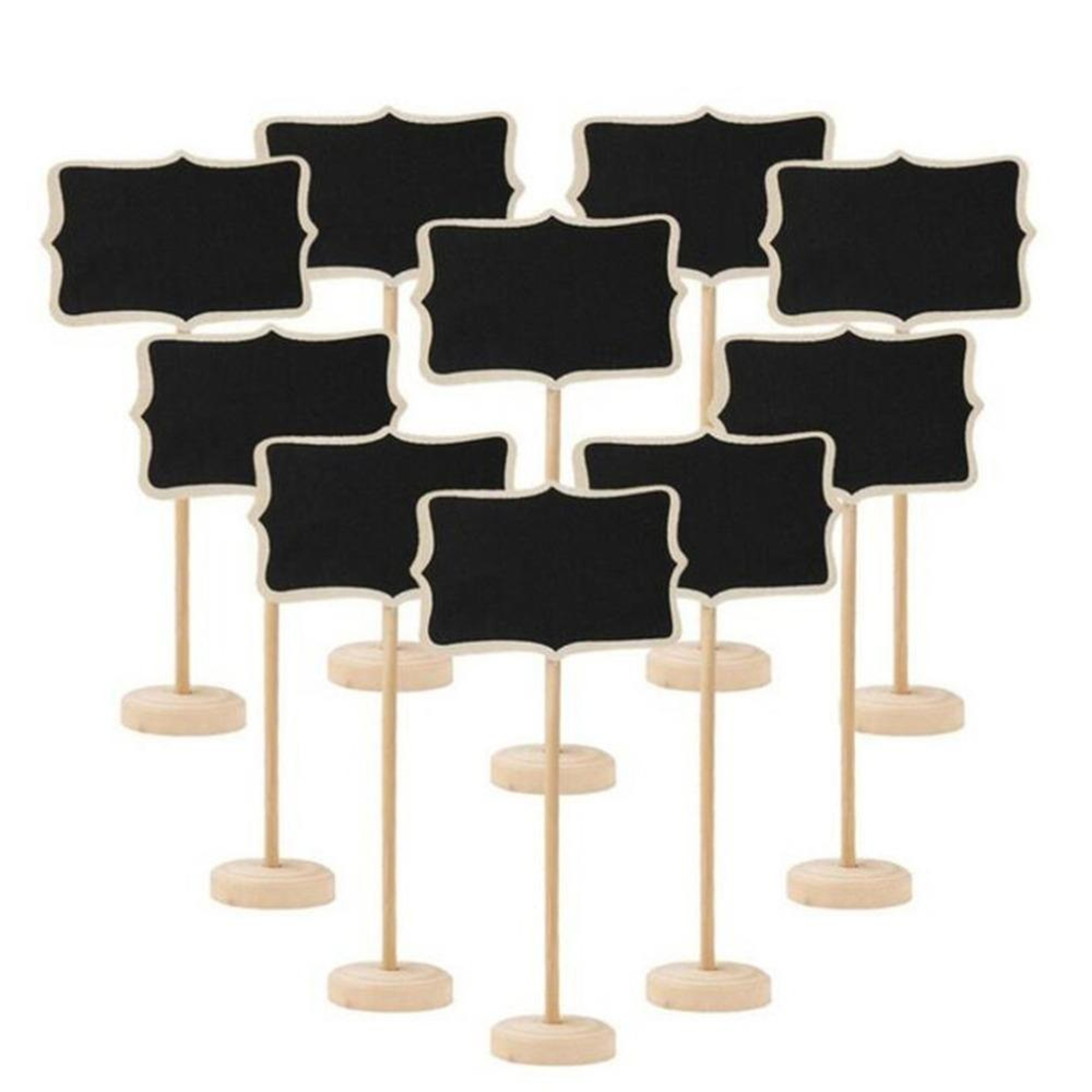 Rustic Mini Chalkboard Signs Wooden Tabletop Message Boards For Weddings Parties  Home 10PCS 0